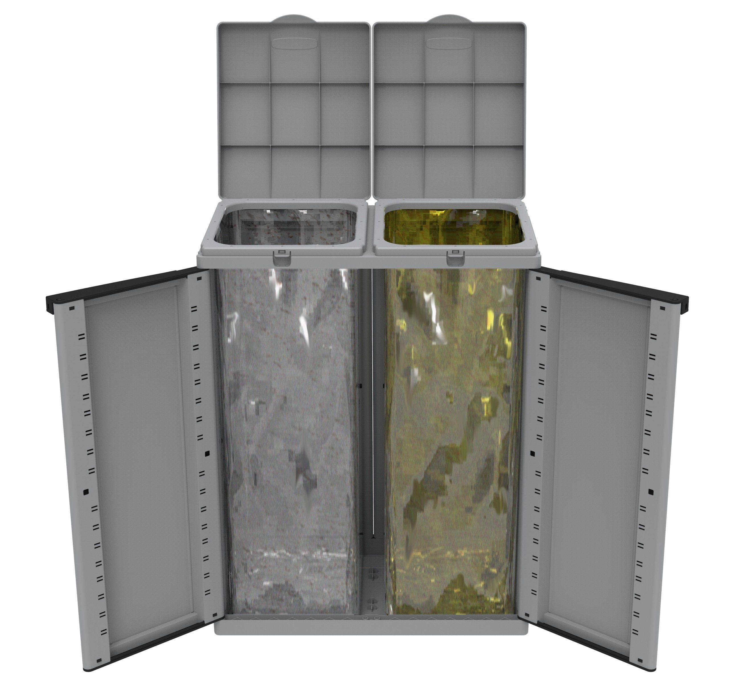 Kreher Mülltonnenbox EcoCab - Kunststoffschrank mit Müllsackhalter