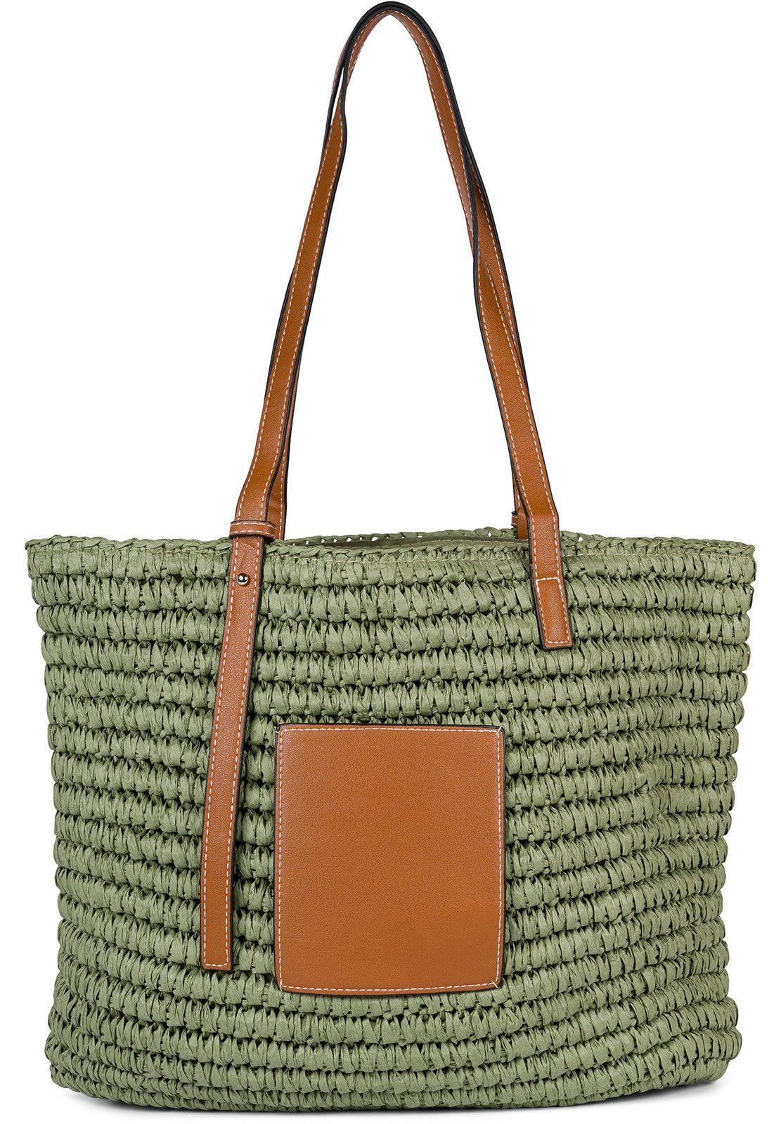 styleBREAKER Korbtasche Korbflecht Schultertasche - Basttasche günstig online kaufen