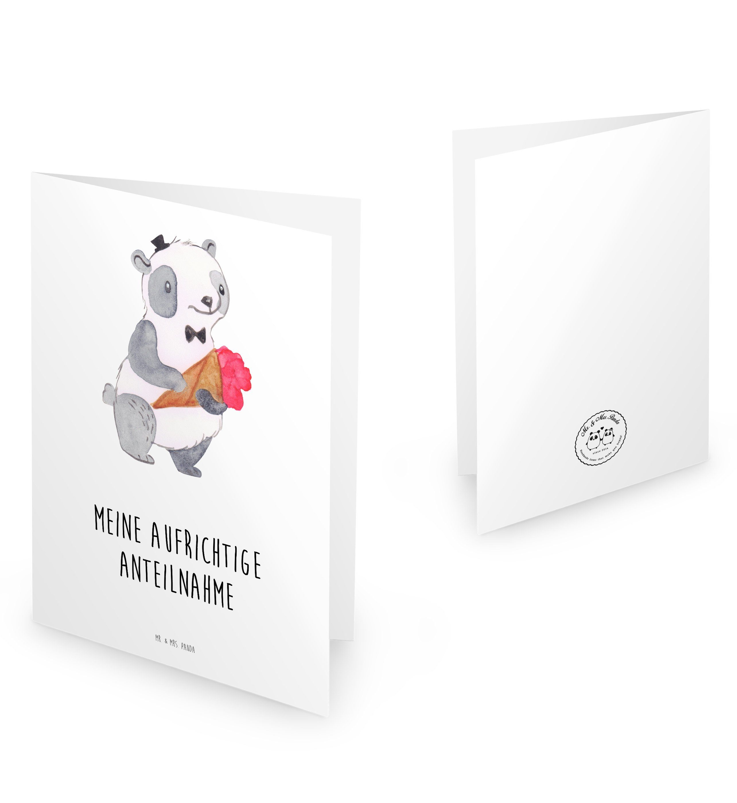 Gestorben Panda Mr. Verlust, Anteilnahme Weiß Umschlag, Panda - Beileidskarte Trauerkarte, - & Mrs.