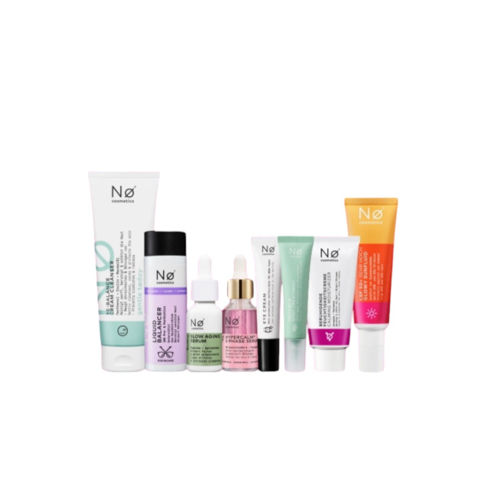 NO Cosmetics Gesichtspflege-Set Empfindliche Haut Day & Night Routine 8-teilig, 8-tlg.