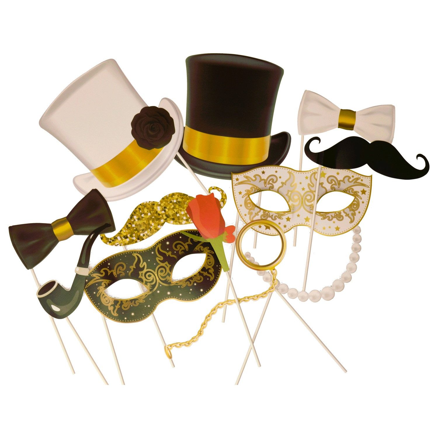 Out of the Blue Fotohalter Glamour Party Photo Booth im 12er Set günstig online kaufen