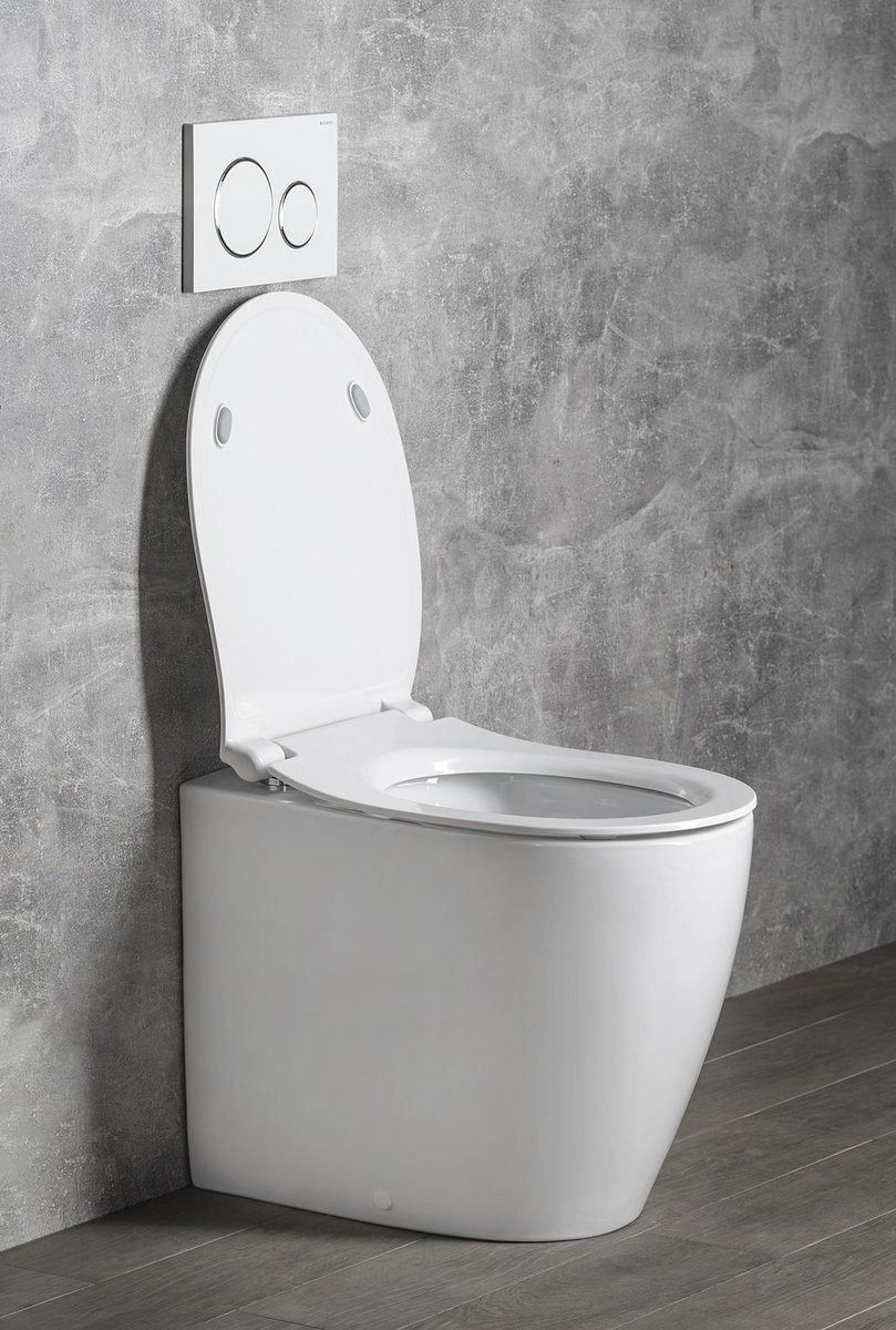 Isvea Tiefspül-WC SENTIMENTI WC Becken, Rimless, 36x52 cm, Abgang senkrecht/waagerecht, Isvea-10SM10004SV