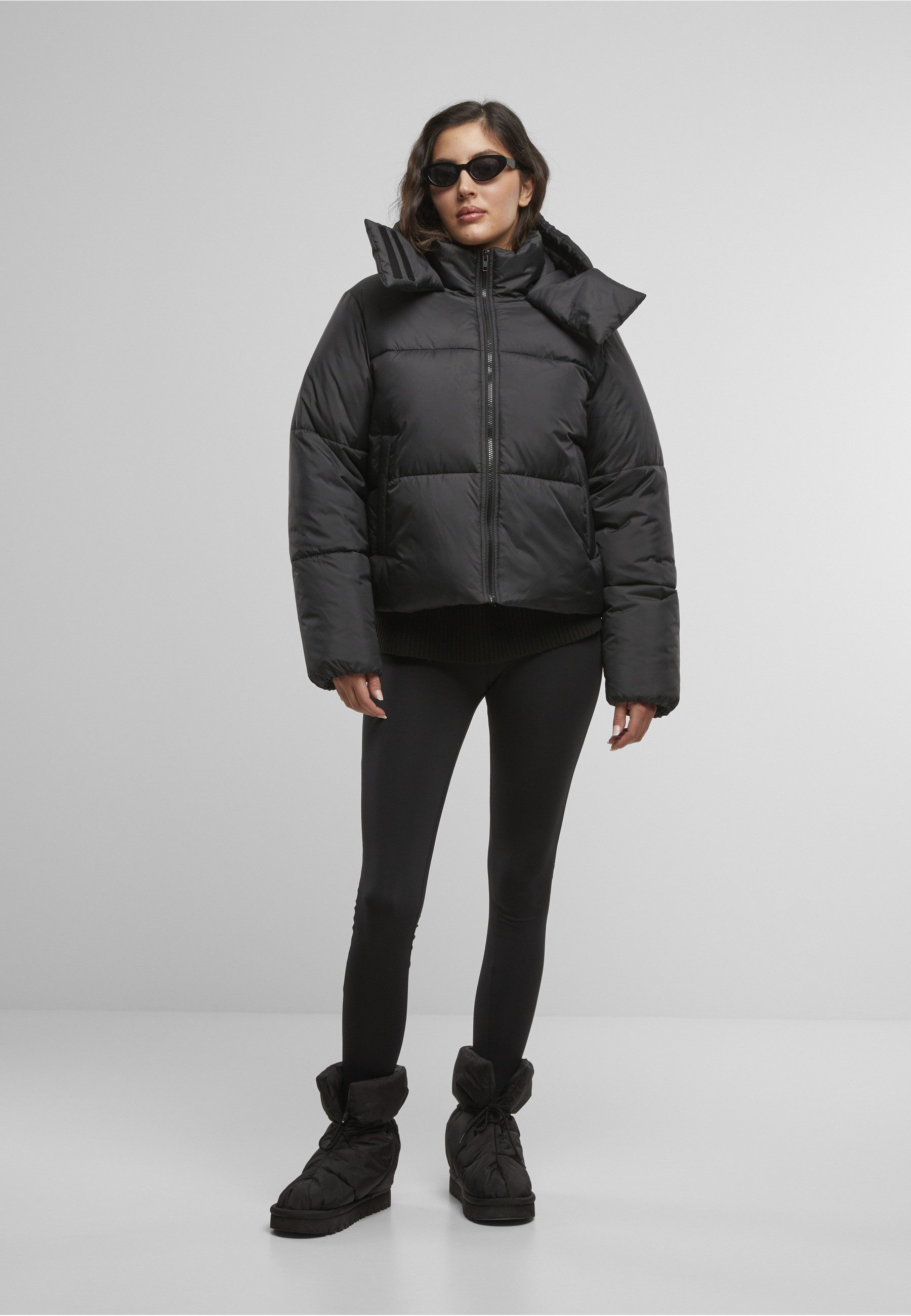 URBAN CLASSICS Winterjacke Urban Classics Ladies Hooded Collar Puffer Jacket (1-St)