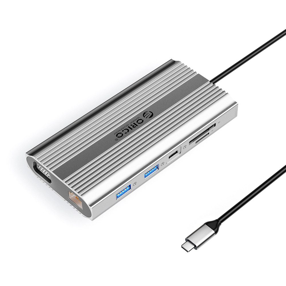 ORICO Orico XDR 12-in-1 USB-C Dockingstation mit USB-A, USB-C, HDMI 4K USB-Adapter