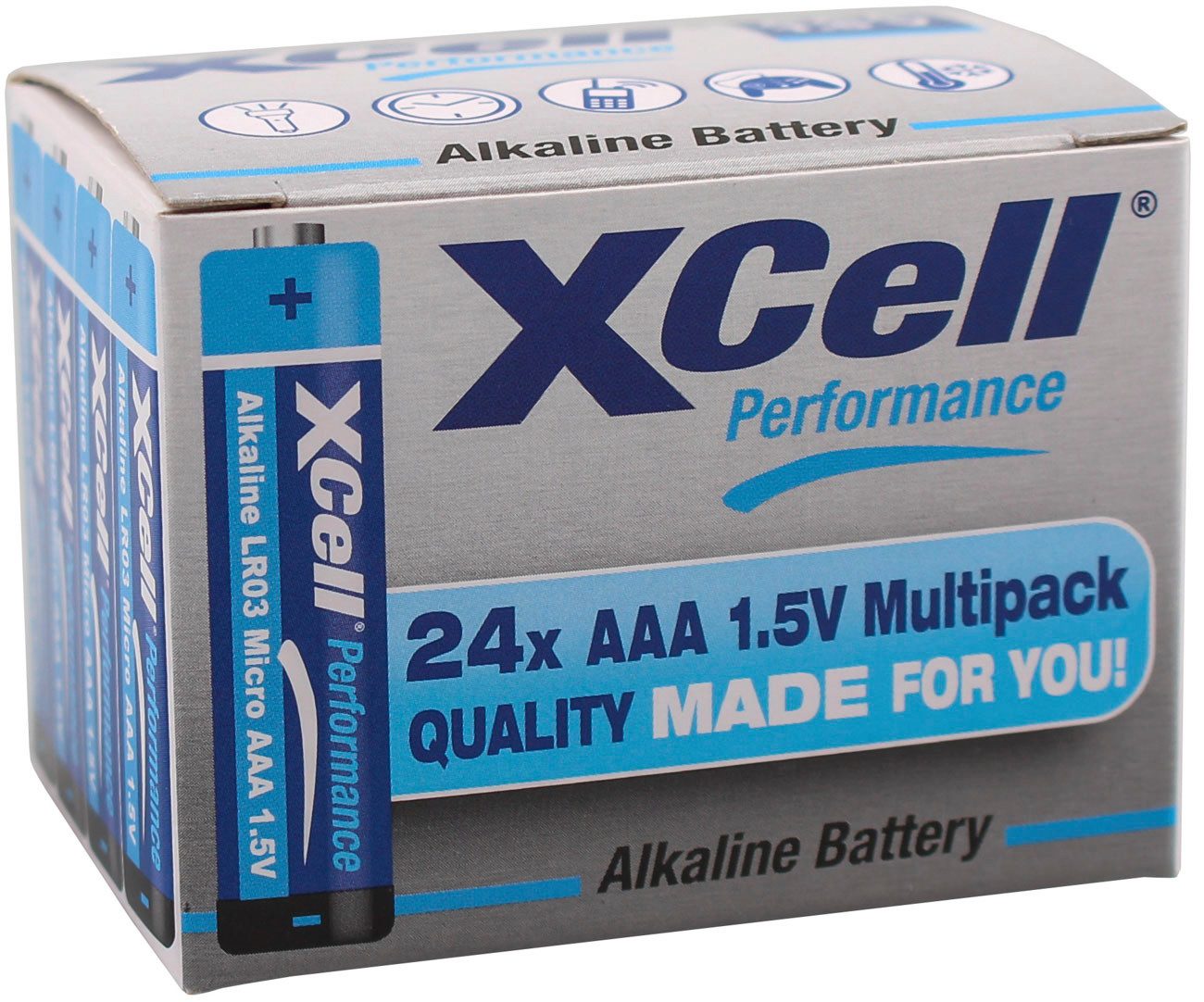 XCell 24x XCell Performance 1,5V LR03 Micro AAA AlMn Batterie Batterie