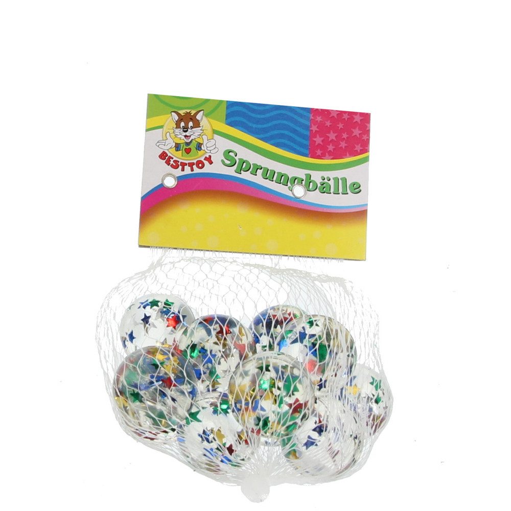 Spielball Sprungball-Set - Sterne ca. 27 mm - 12 Stück