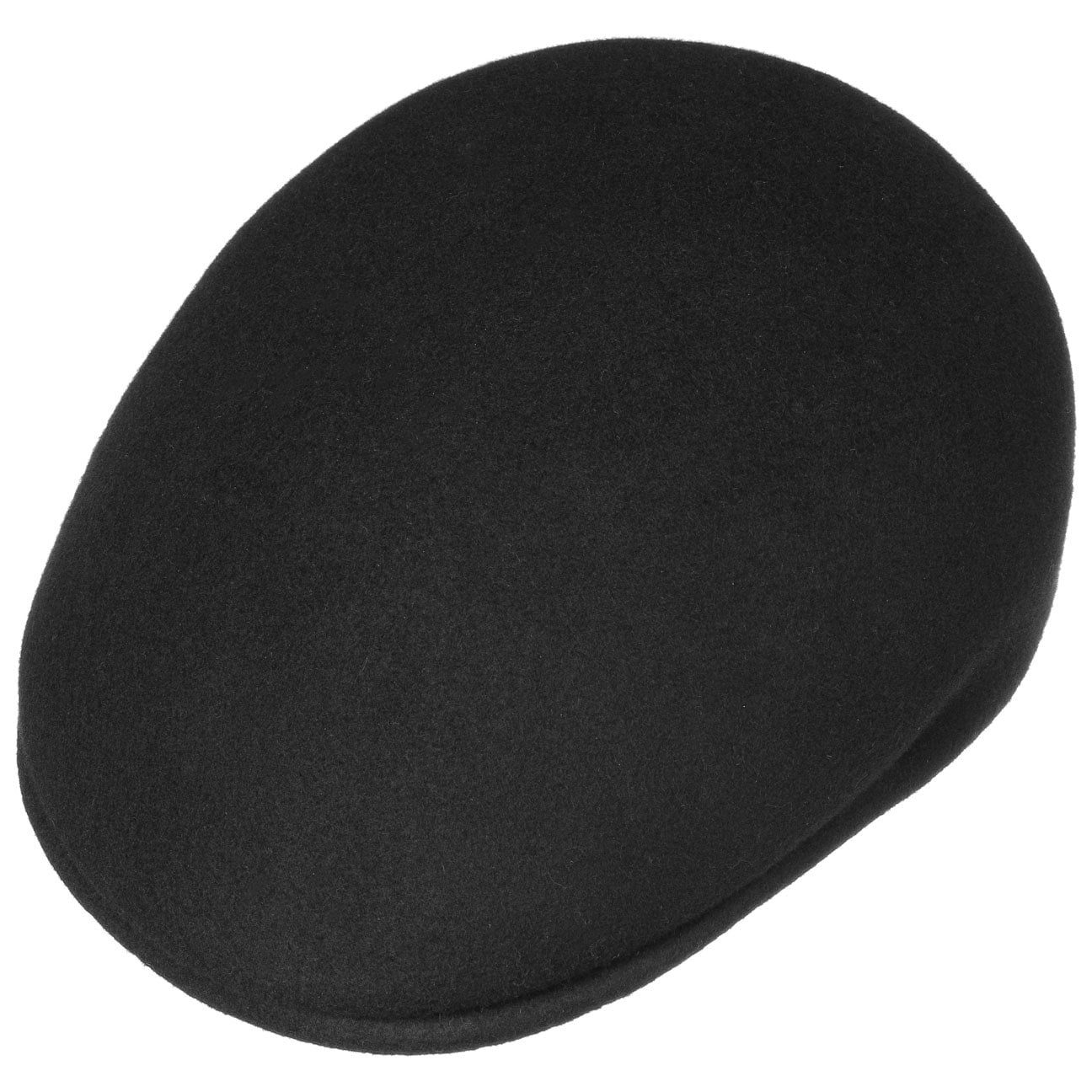 Lipodo Flatcap schwarz Cap in Schirm, Made (1-St) Flat mit Italy