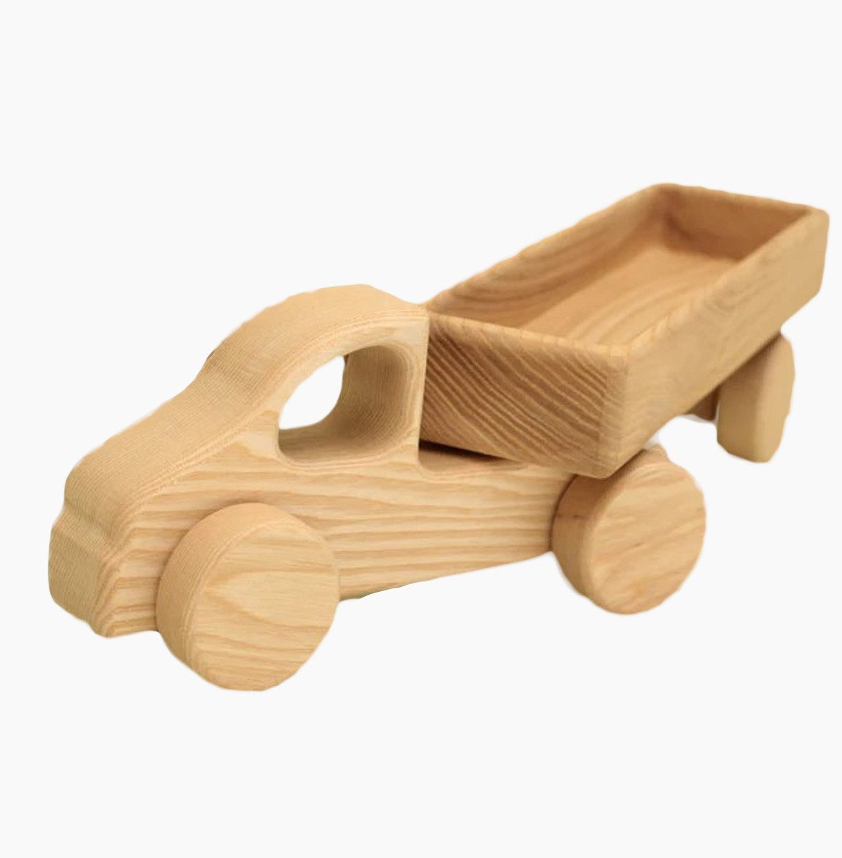 Lotes Toys Spielzeug-LKW Lotes Toys Holzbaufahrzeug Lastwagen, (Set, 3-tlg., packung), Jedes Holzauto ist ein Unikat