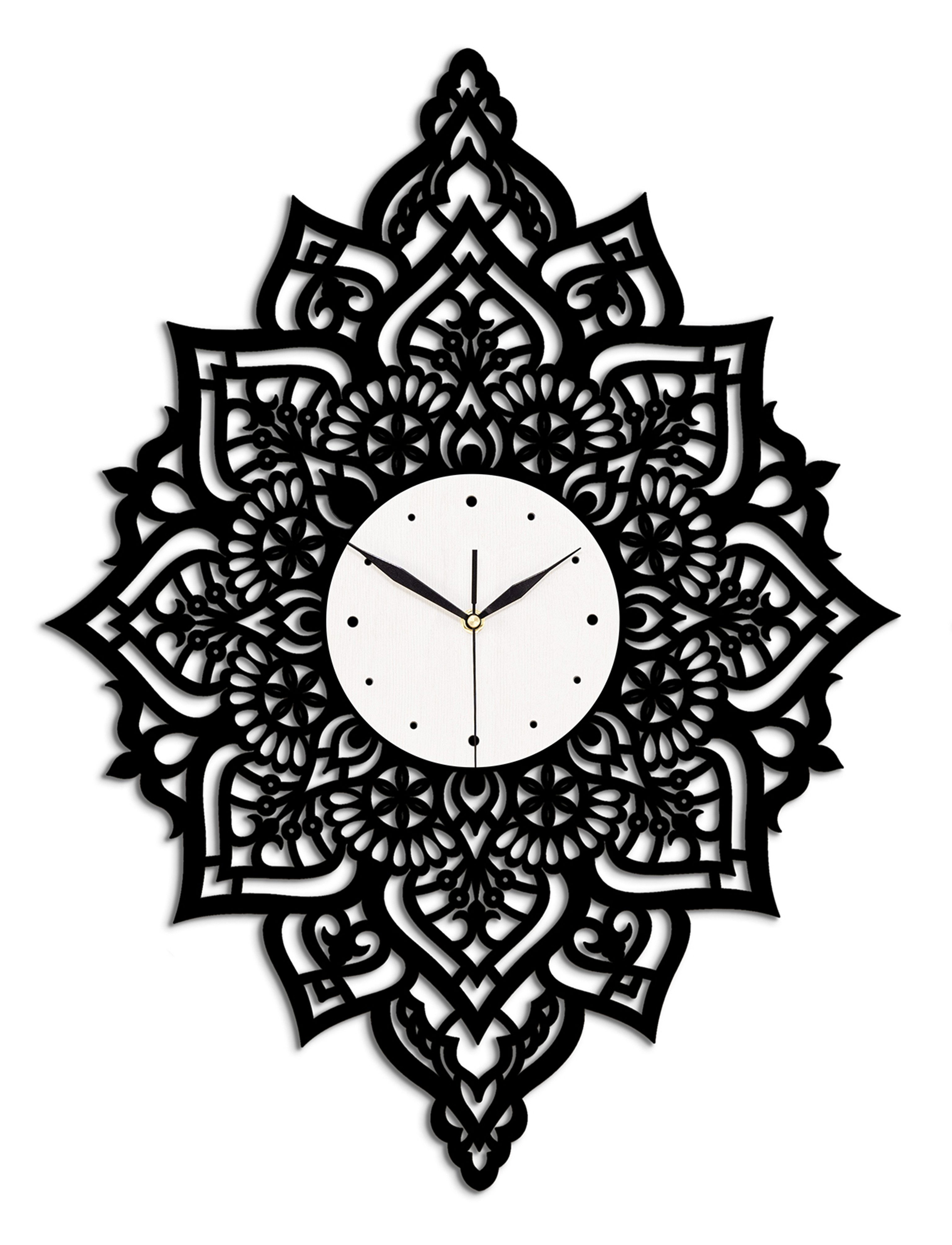 ORNAMENTI Wanduhr Boho Stil, grosse, MANDALA, günstig online kaufen