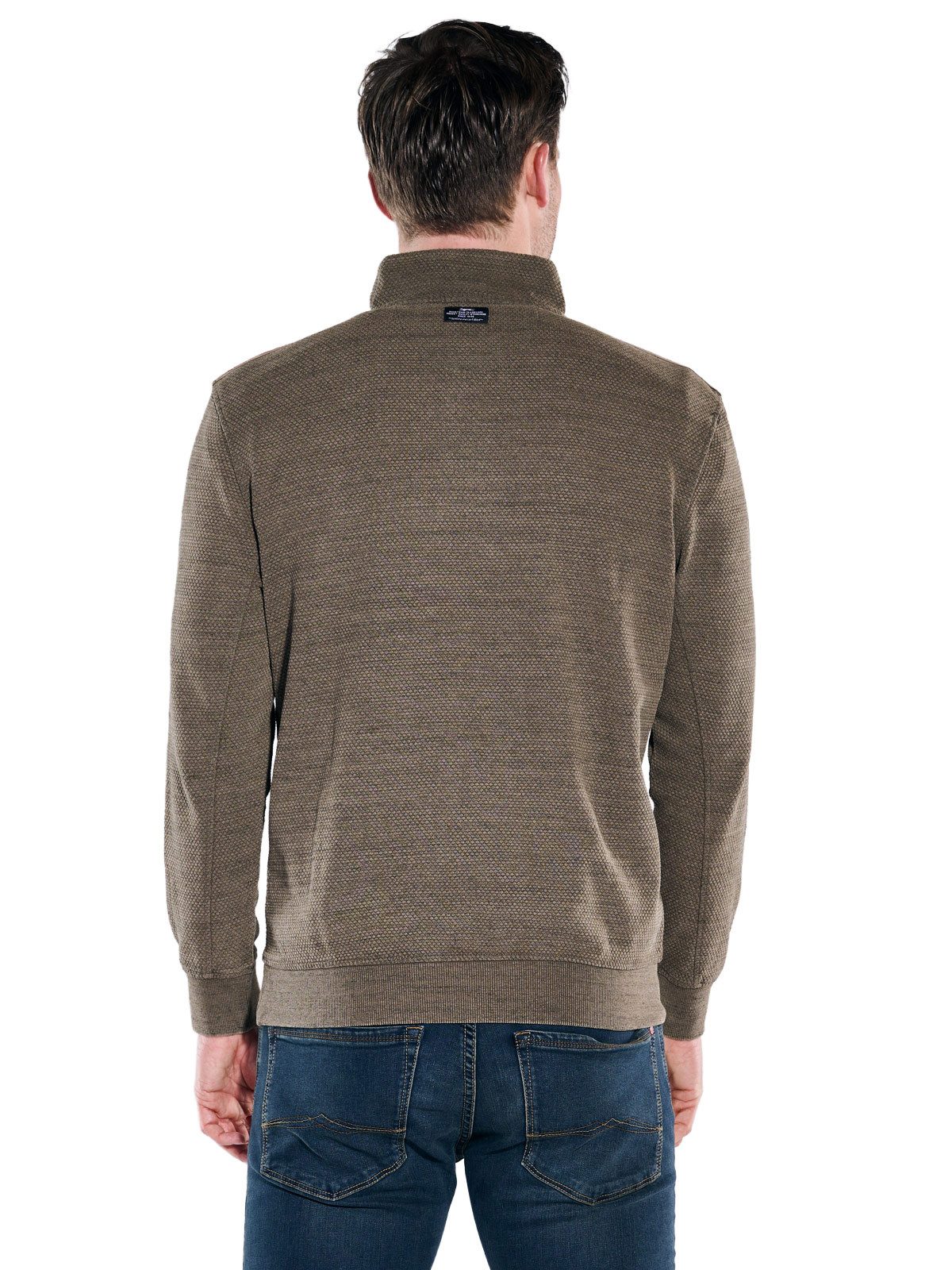 Engbers Sweatshirt engbers Herren Sweatshirt Stehbund, Dunkelbraun günstig online kaufen