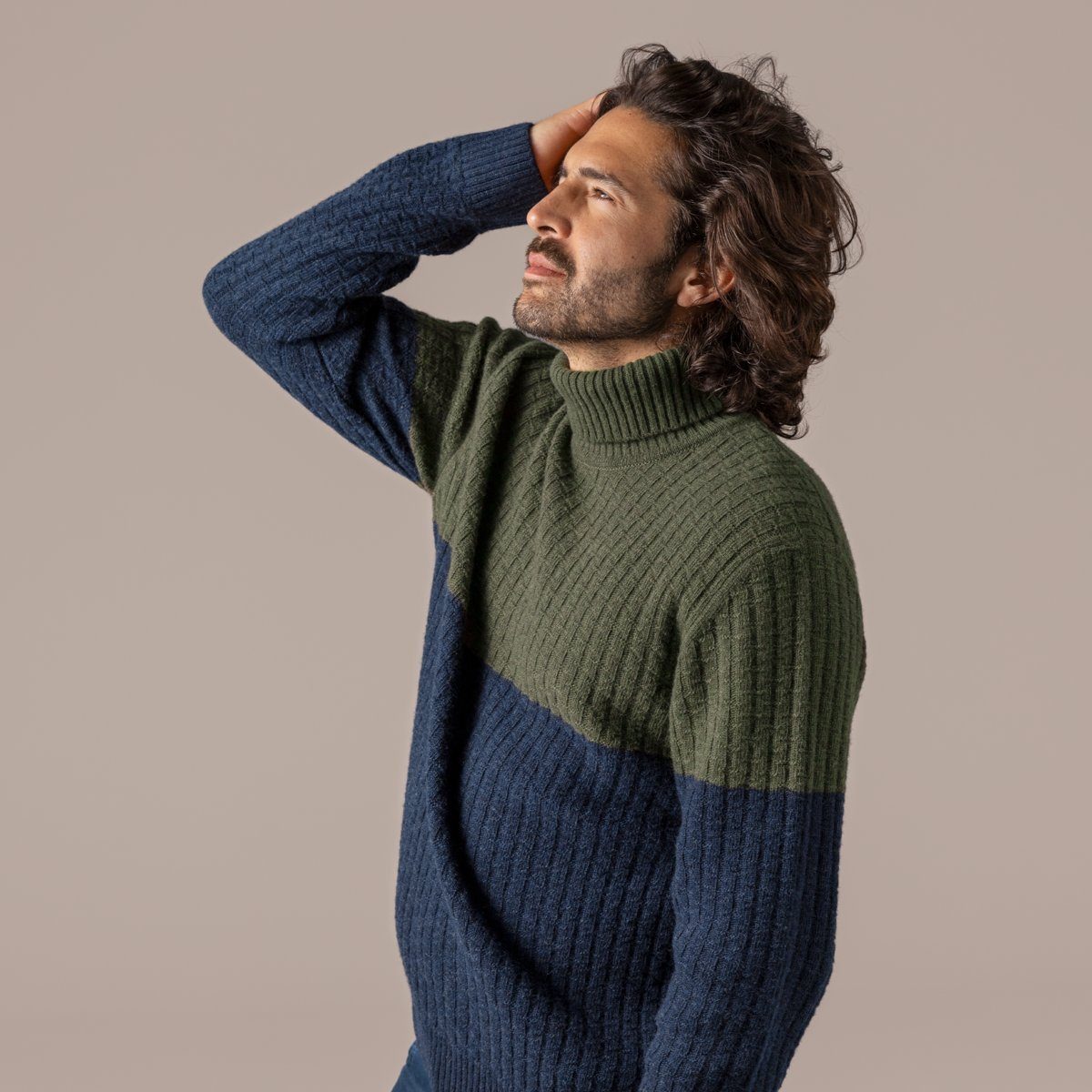 LIVING CRAFTS Rollkragenpullover PATRIZIO GOTS zertifiziert