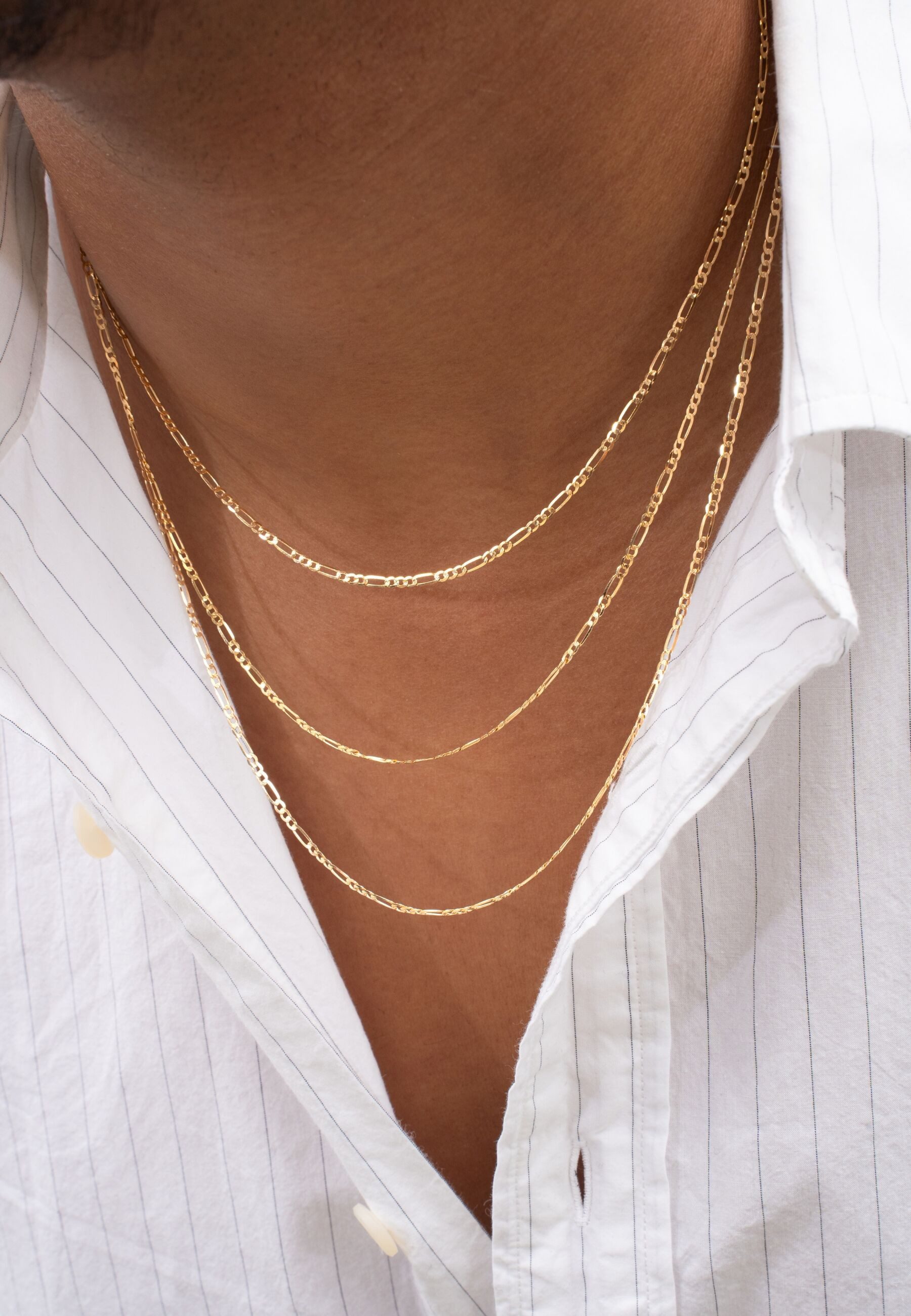 ENGELSINN Gliederkette Figaro Dia Cut, filigran verarbeitet, Dia Cut