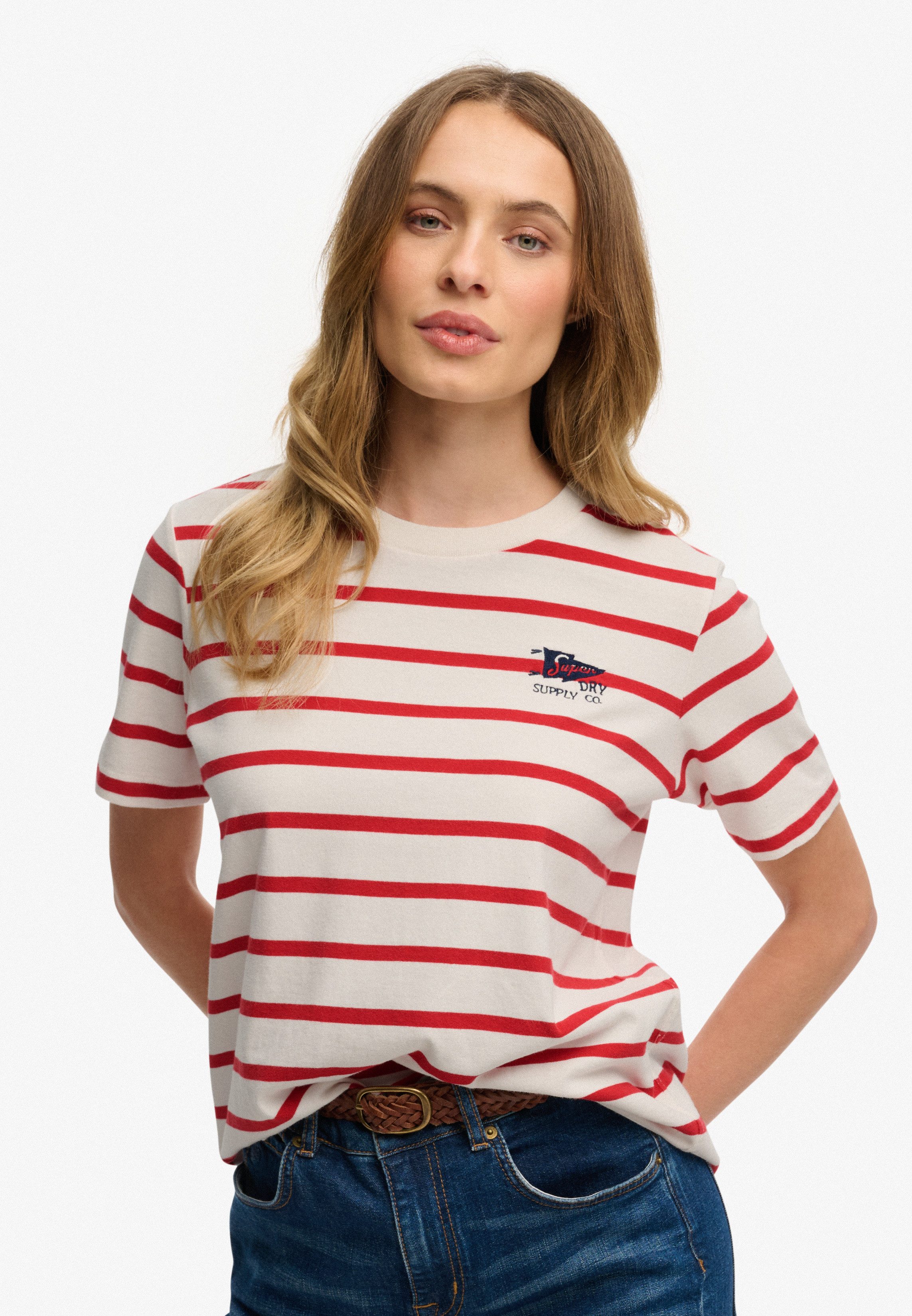Superdry Kurzarmshirt Heritage Hamptons Stripe Tee