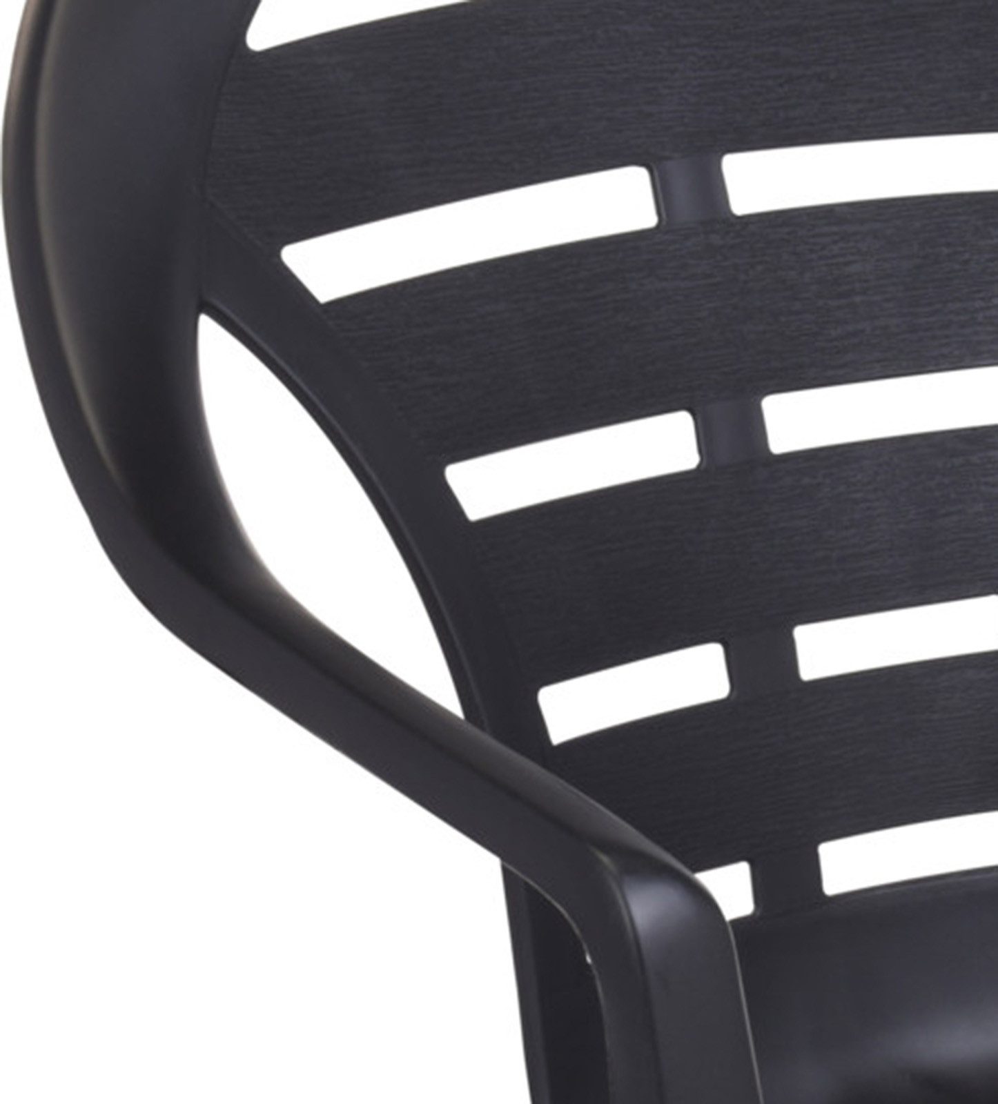 Progarden Gartenstuhl Bistrostuhl Kunststoff Schwarz 4 Tlg. Set (4 St), UV-Beständig, Robust, Wetterfest, Made in Italy, Hochwertig