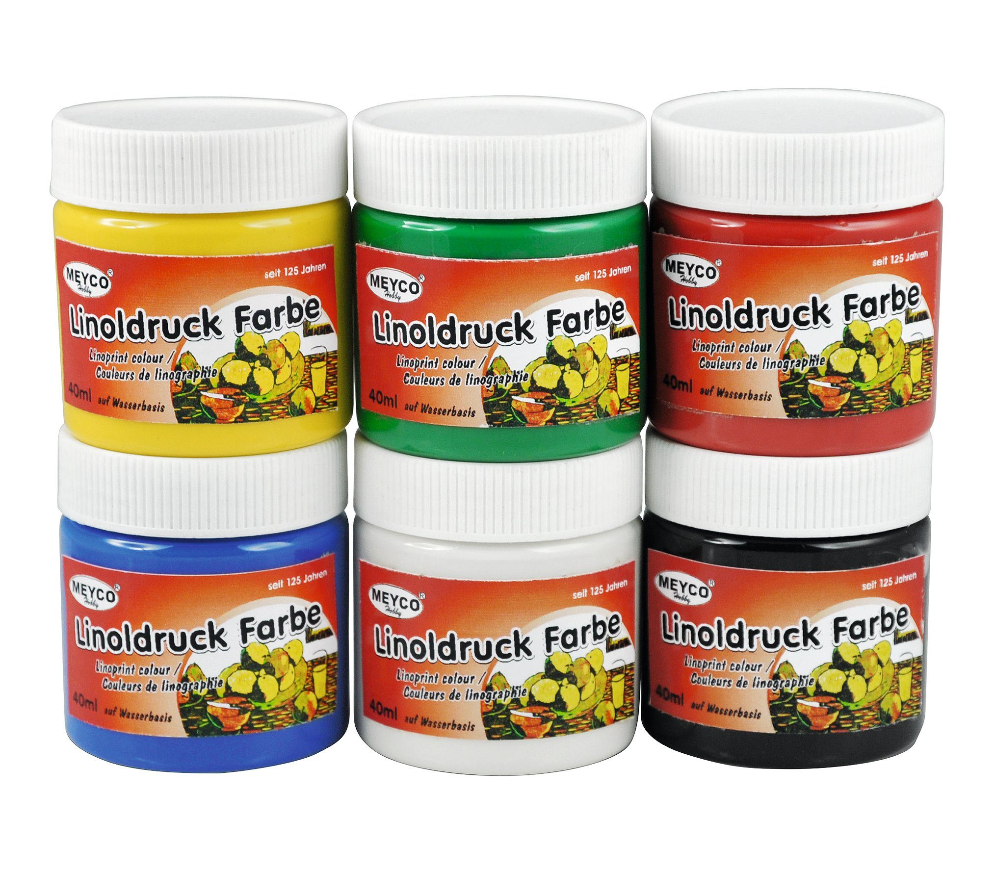 MEYCO Hobby Linoldruckfarbe Чернила для линогравюры, 6er-Set