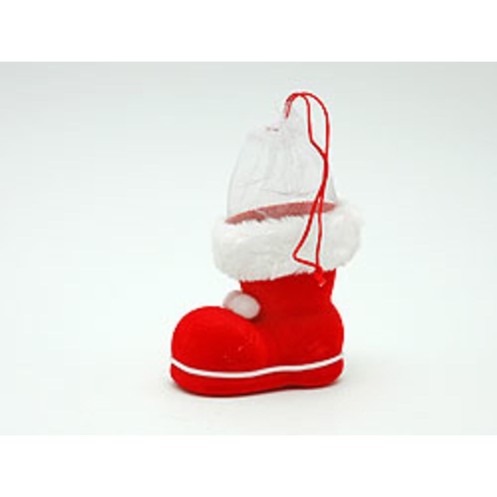 HundB Weihnachtsfigur Сапоги санты mit Netz, velour, 9,5 cm (Stück, 1 St., Сапоги санты), Stiefel Netz Velour Nikolaus Weihnachten Deko Geschenk Verpackung