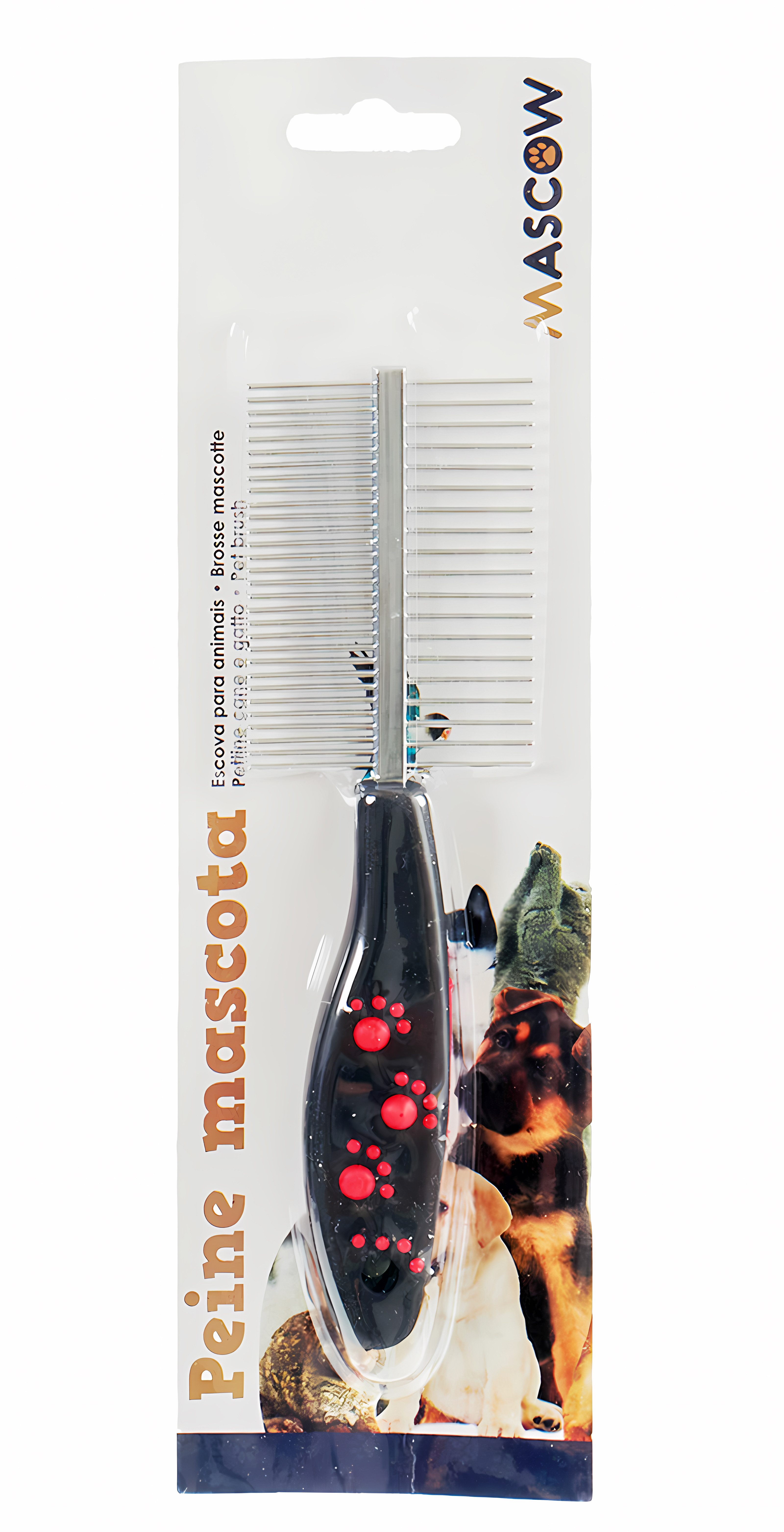 Mascow Fellkamm FELLKAMM 21cm Tierkamm Hundekamm Katzenkamm Flohkamm 30 (Doppelkamm), Tierbürste Hunde Kamm Fellpflege