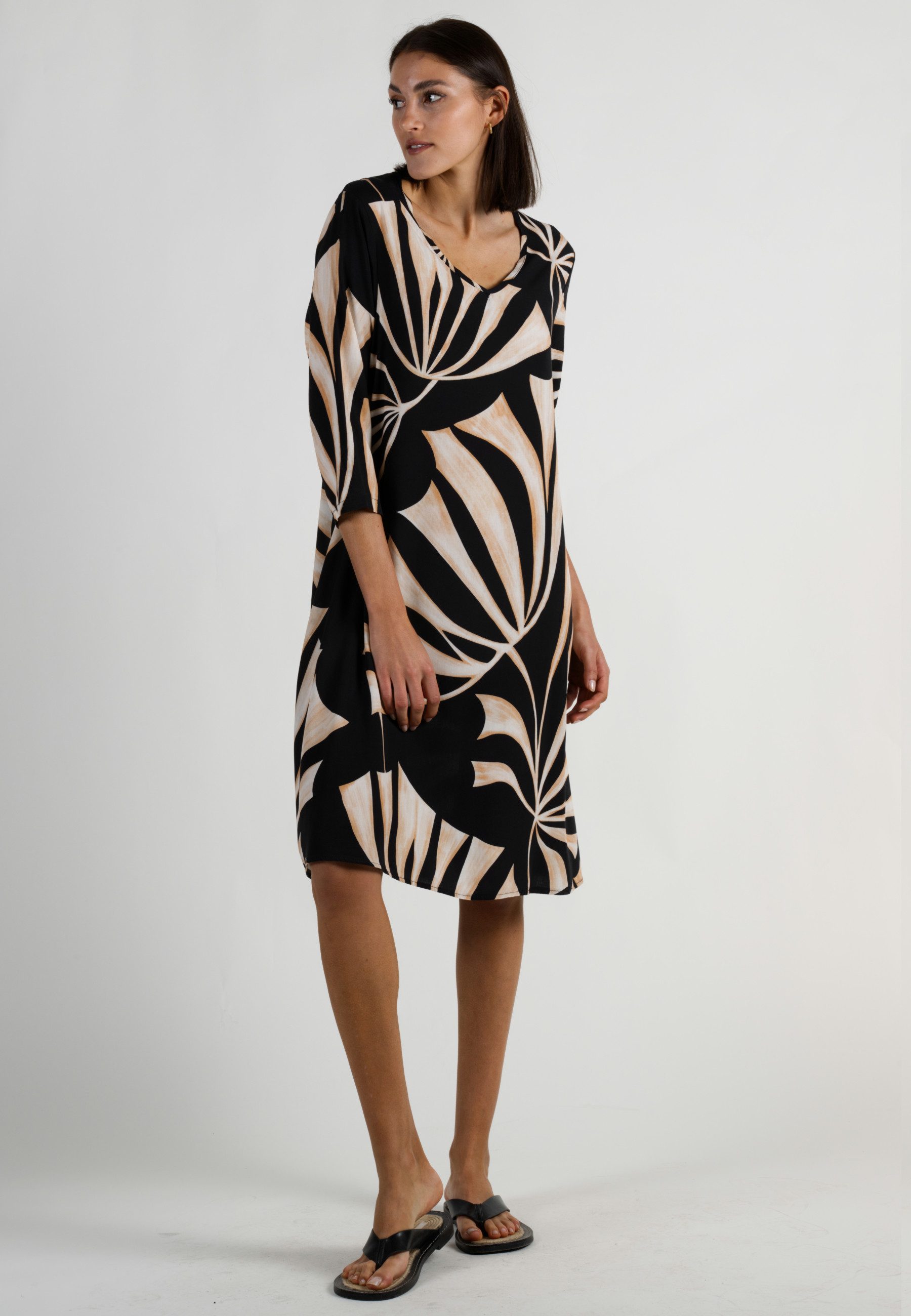 Andijamo-Fashion Druckkleid PALM BREEZE MIDI KLEID günstig online kaufen