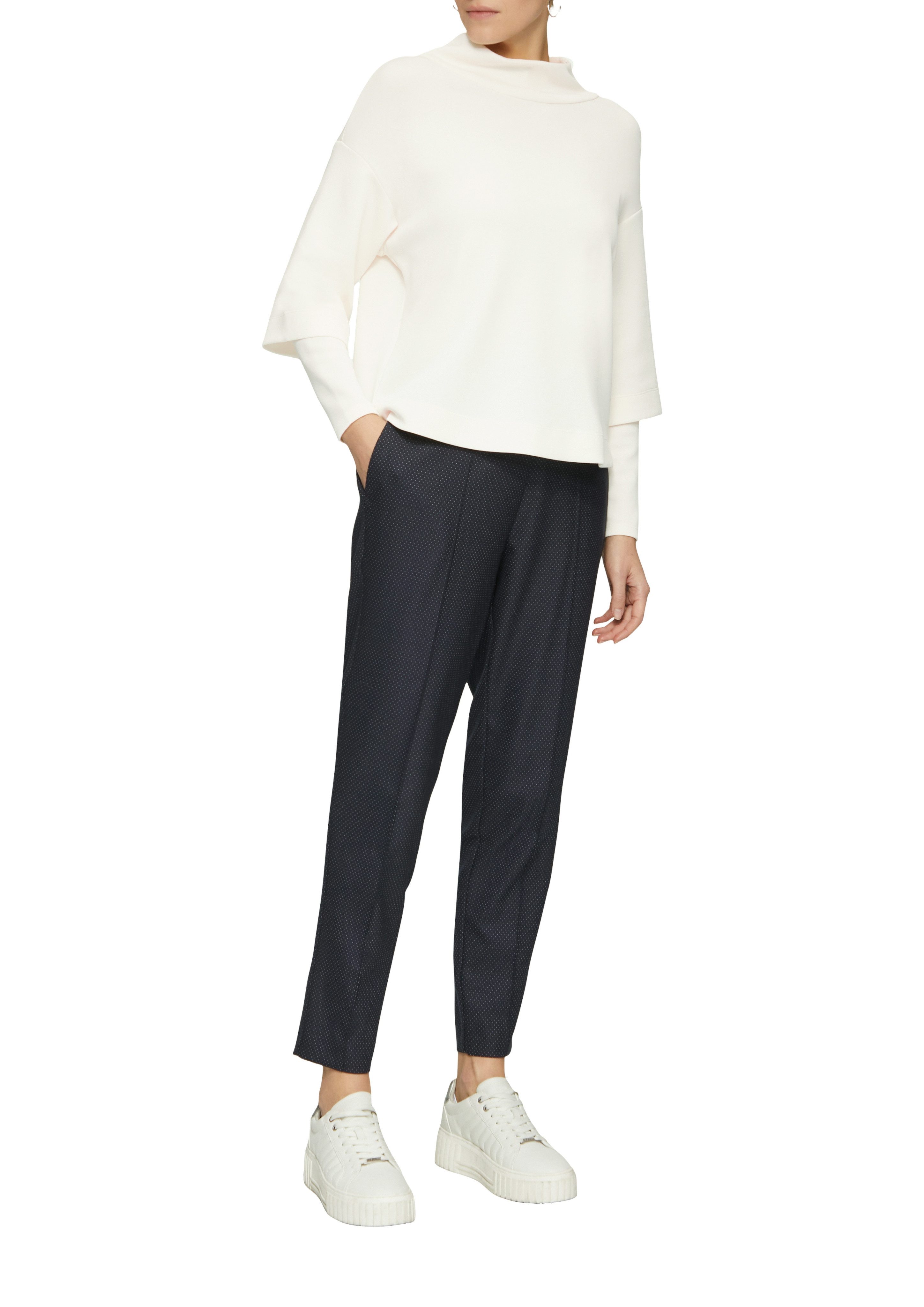 s.Oliver BLACK LABEL Sweatshirt mit großem Stehkragen und Doppellayer-Ärmel günstig online kaufen