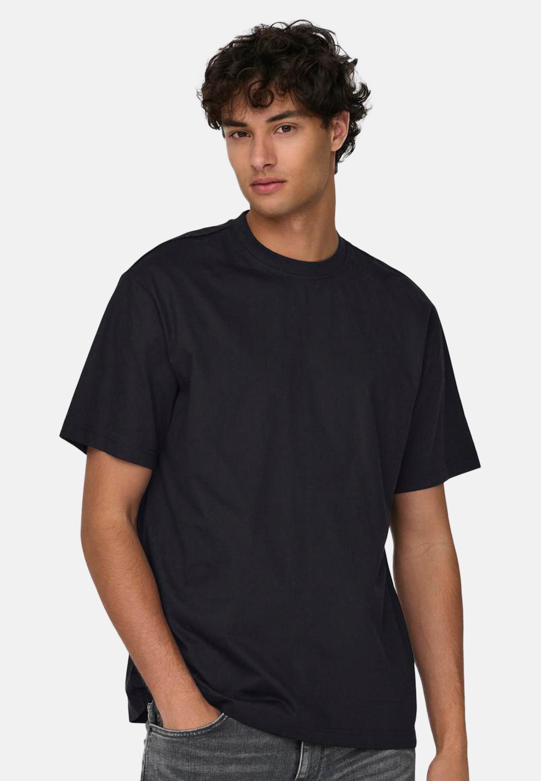 ONLY & SONS T-Shirt 2er Pack Onsfred (Spar-Set, 2-tlg) T-Shirt - Baumwolle - Atmungsaktiv - Locker geschnitten