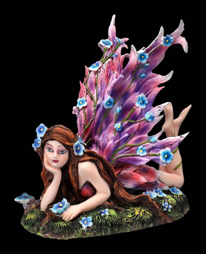 Figuren Shop GmbH Dekofigur Elfenfigur - Florana mit Blüten - Fee Fantasy Dekofigur