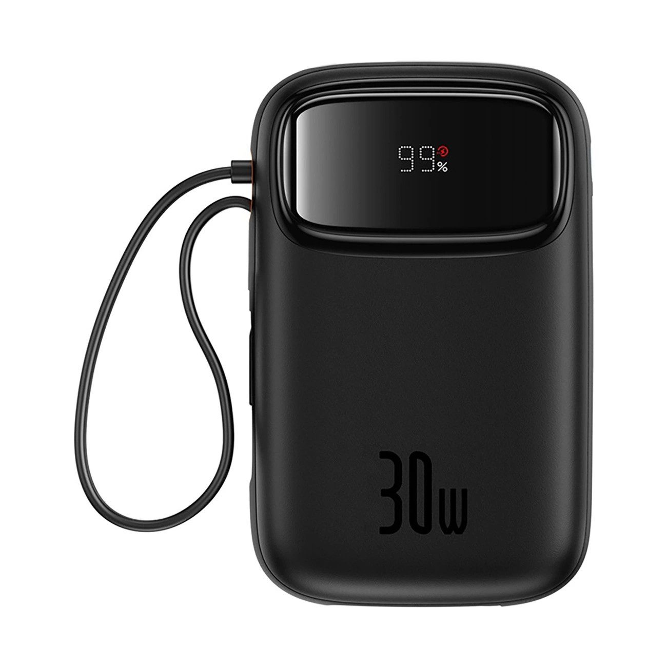 Baseus QPow 2 Powerbank 10000 mAh (5, 9, 12, 15, 10 V), 30W Powerbank mit integrierten USB-C-Kabeln und LED-Anzeige