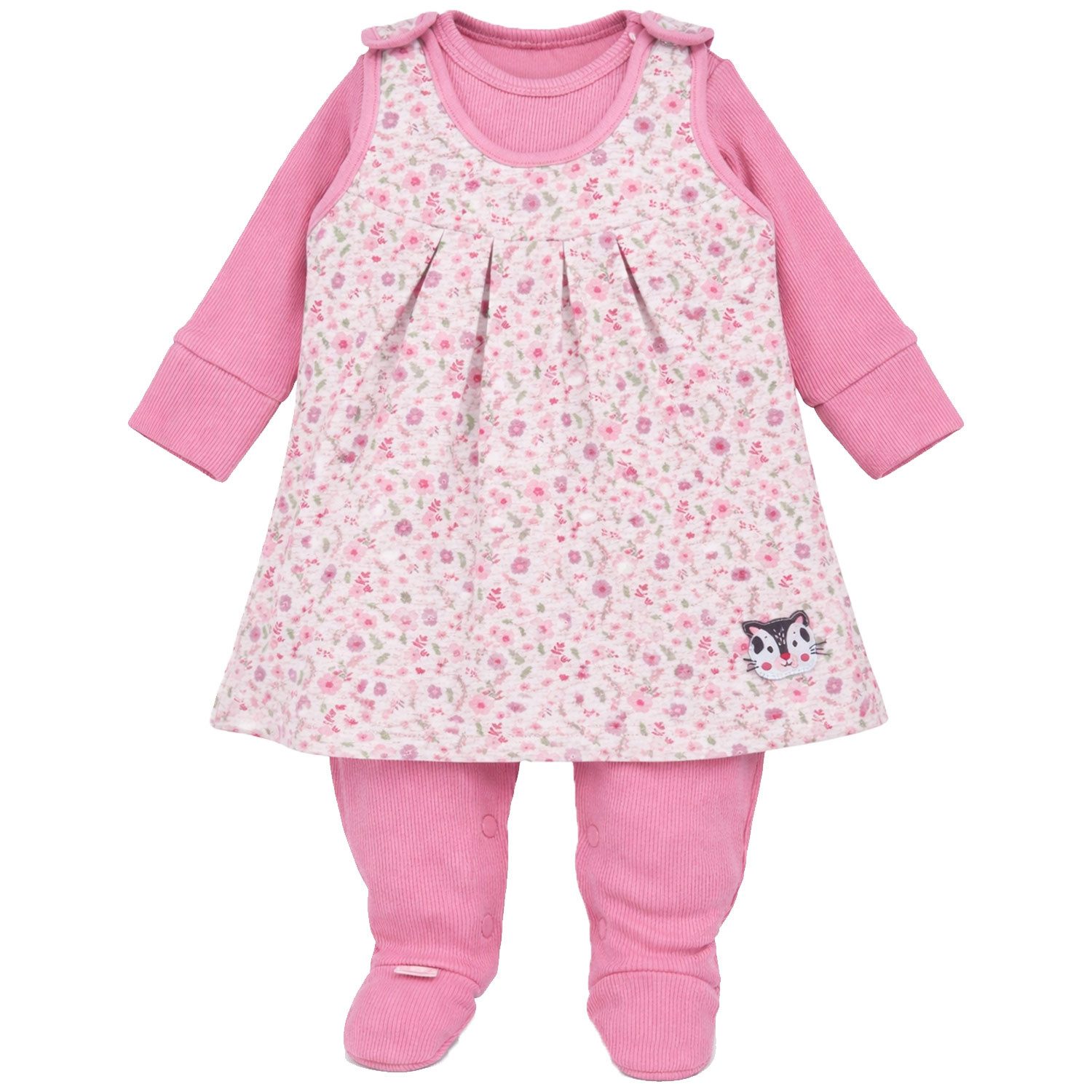 BONDI Strampler BONDI Baby Strampler Kleid Kombi 'Blumenallover' 9