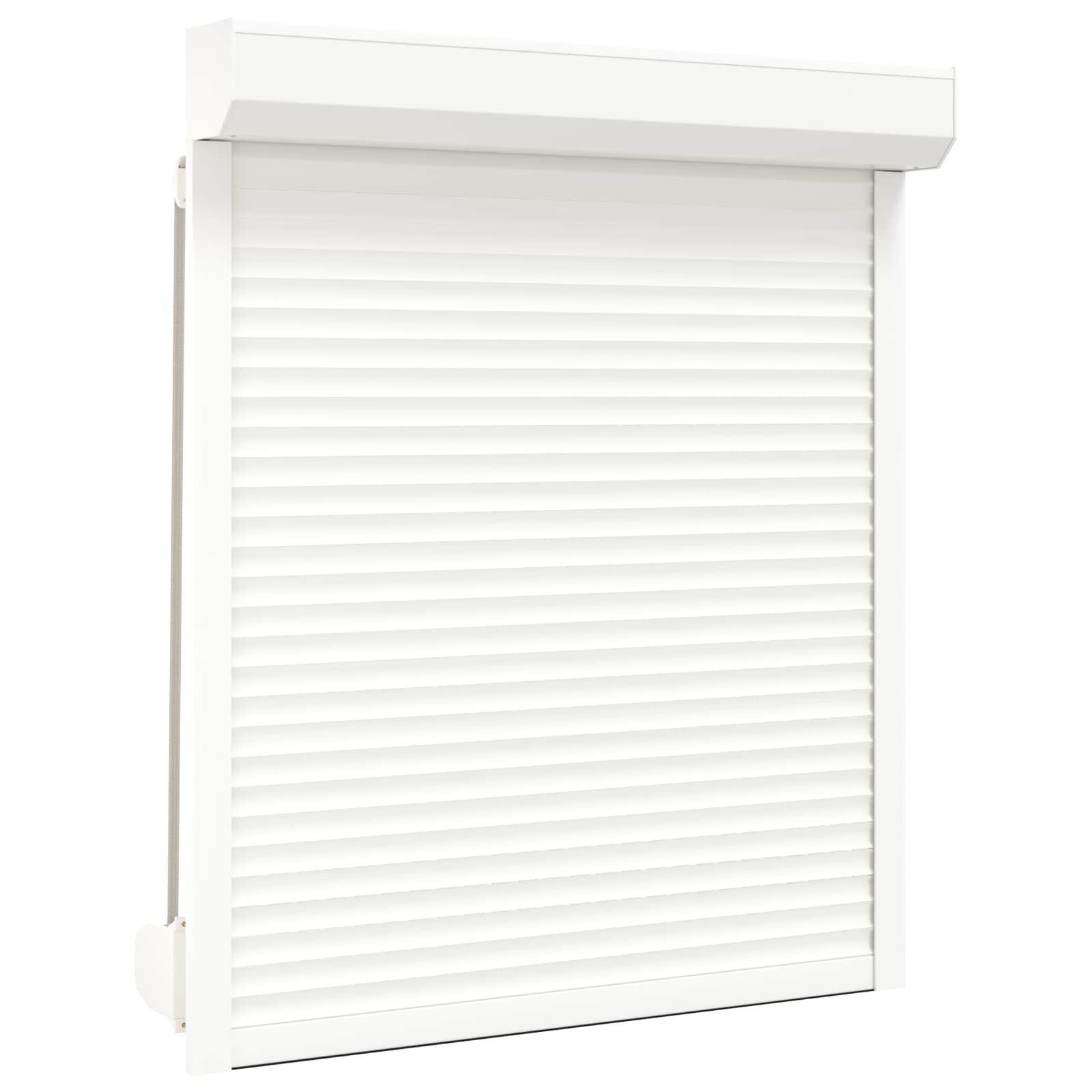 vidaXL Fensterladen Rollladen Weiß 110 x 130 cm Aluminium und Polyurethan, BxH: 14x130 cm, (1-St)