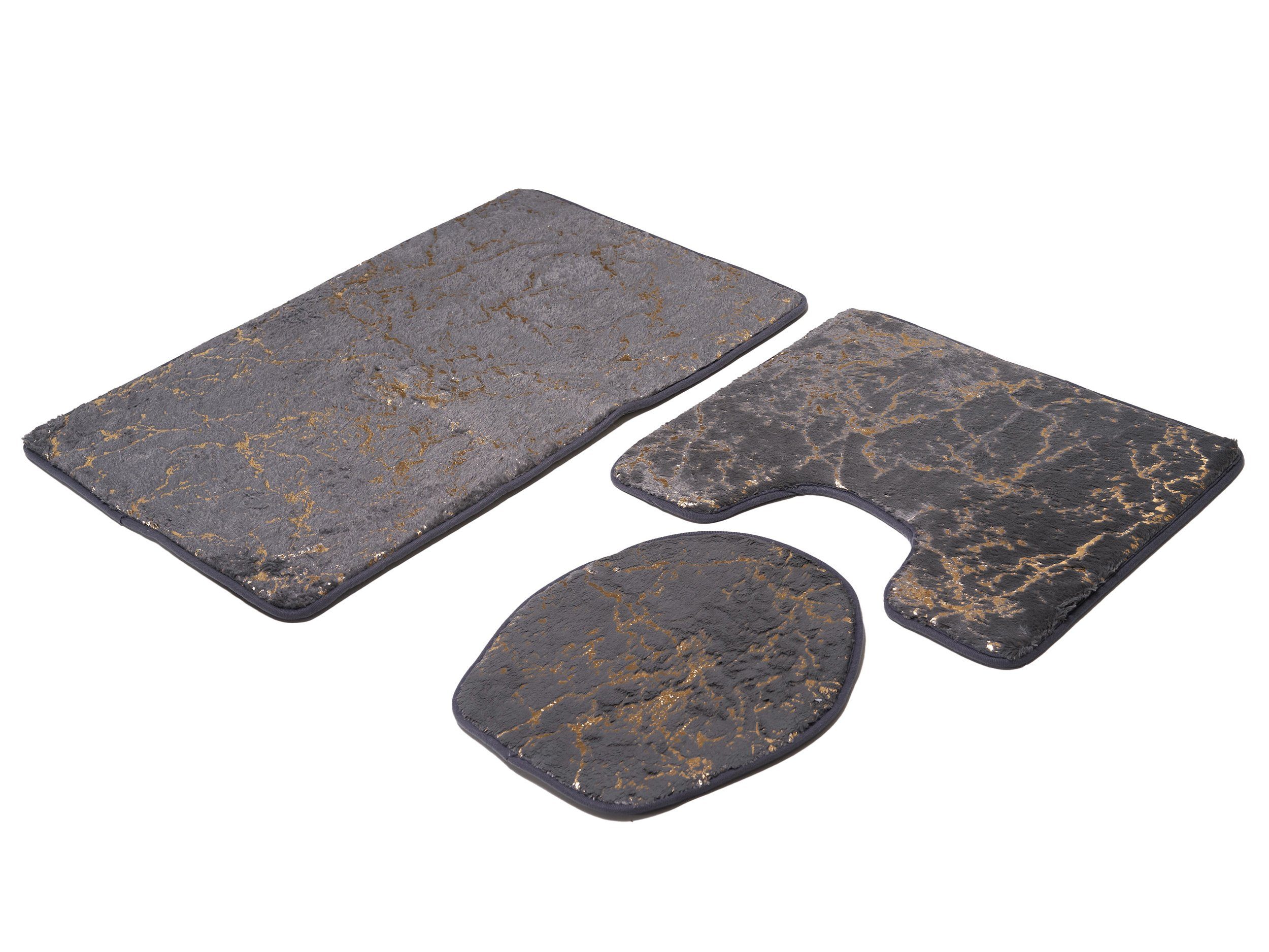 ZELLERFELD Badematte Marmour 3-teilig Bad Matte günstig online kaufen
