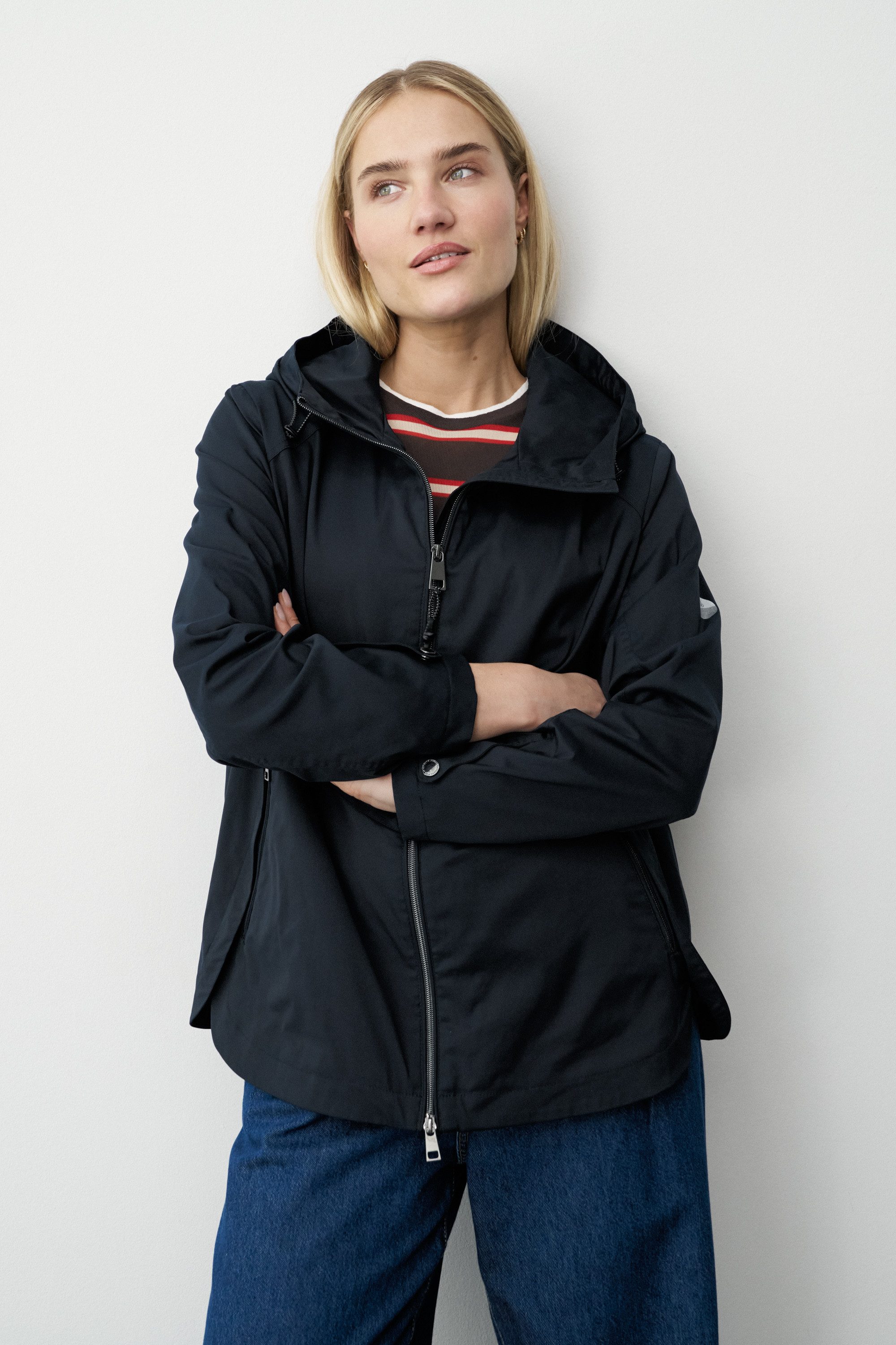 Barbara Lebek Outdoorjacke Übergangsjacke, Frühlingsjacke oder Damenjacke mit Kapuze