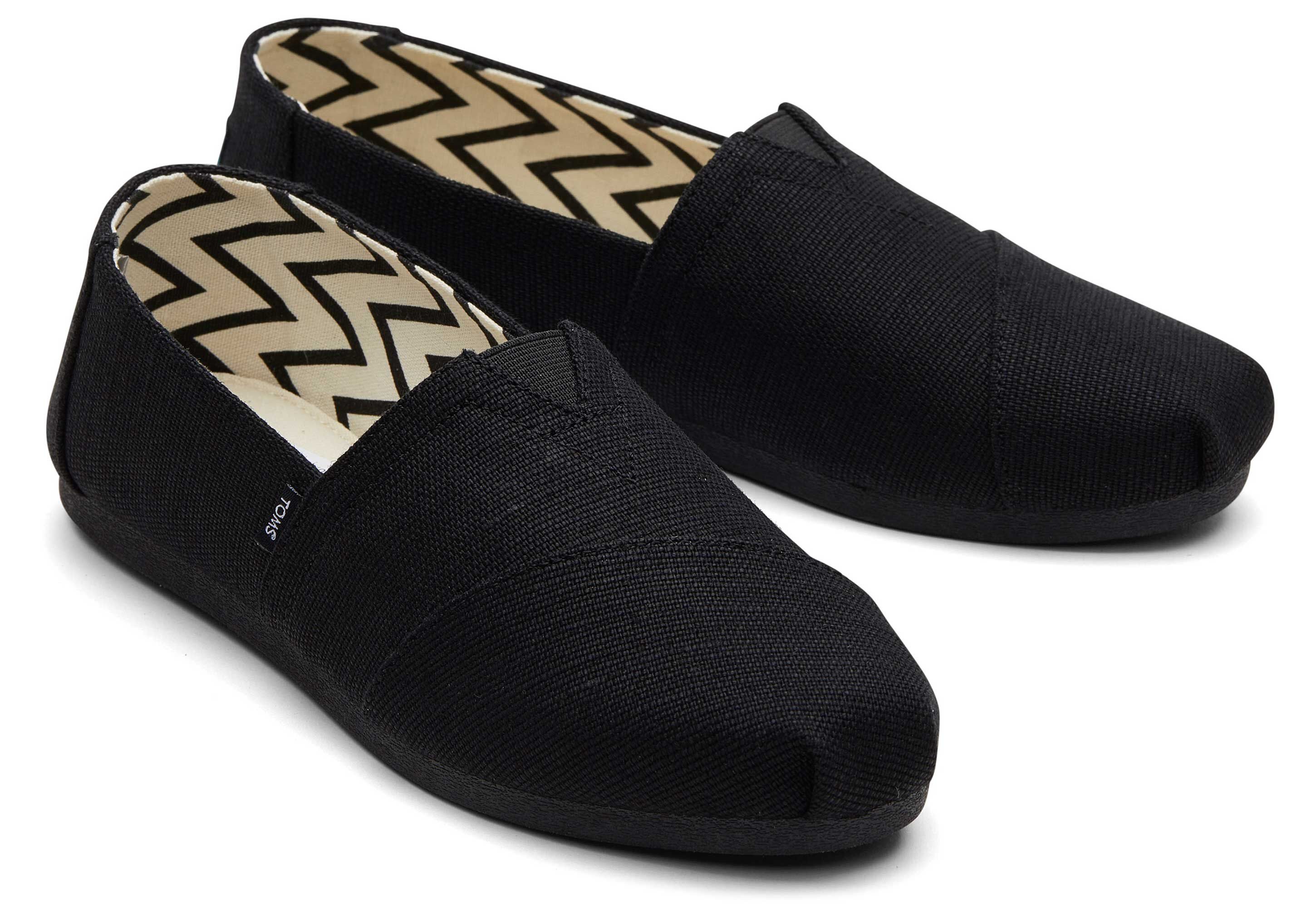 TOMS Alpargata aus Heritage-Canvas Schwarz Hausschuh
