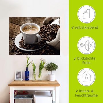 Artland Wandbild Heißer Kaffee - dampfender Kaffee, Getränke (1 St), als Alubild, Outdoorbild, Leinwandbild, Poster, Wandaufkleber
