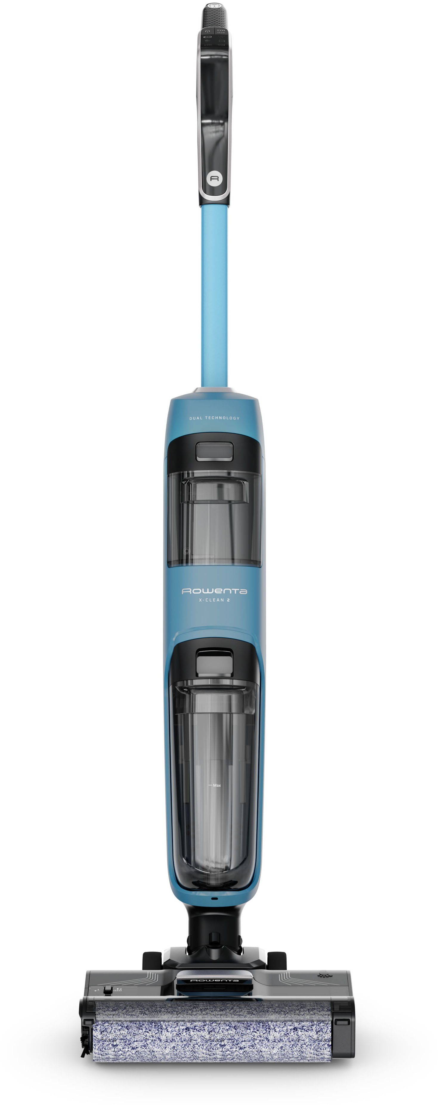Rowenta Nass-Trocken-Sauger Rowenta X-Clean 2, Saugen und Wischen, LED-Display, ECO- und MAX-Modi, 120 W, beutellos, selbstreinigend, selbstfahrende Walze, geeignet für Hartböden, GZ2271