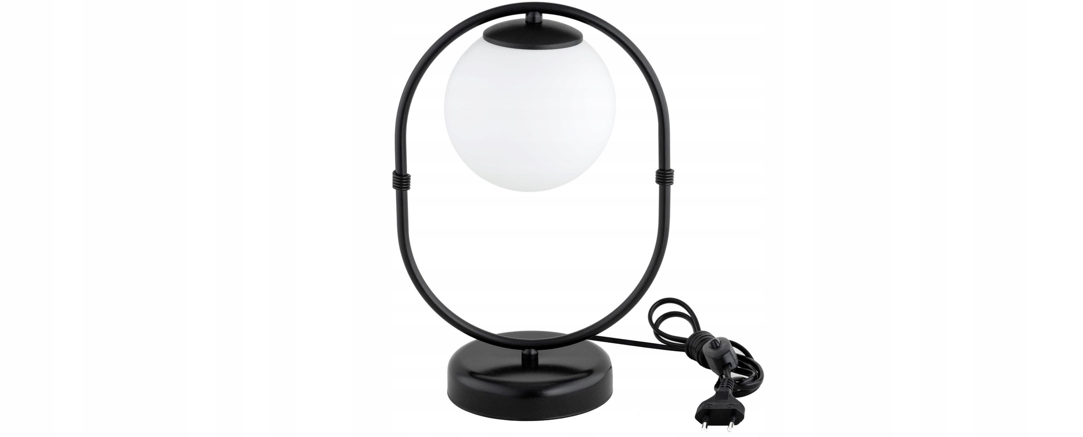 Licht-Erlebnisse Nachttischlampe ELIO, ohne Leuchtmittel, E27 35 cm Kugelschirm Modern