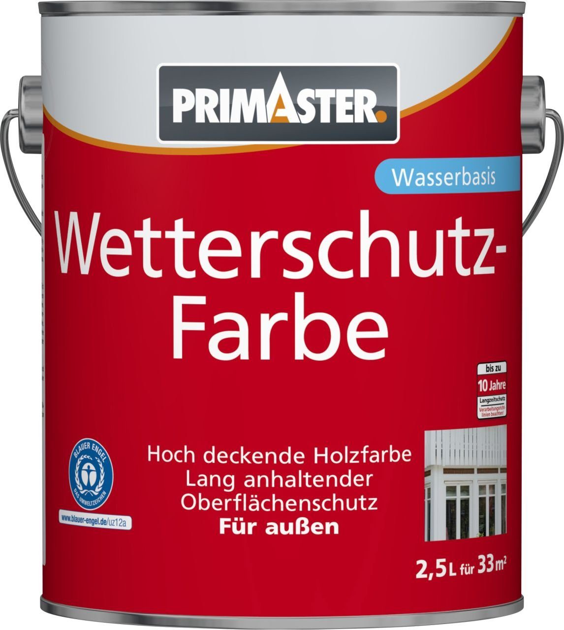 schwedenrot L Primaster 2,5 Holzschutzlasur Wetterschutzfarbe Primaster