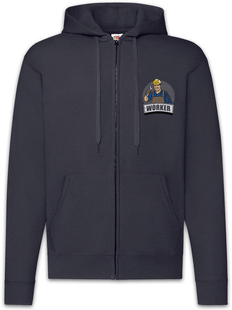Sweatjacke Worker III Zipper Hoodie Handwerk Handwerker Heimwerker Hausmeister