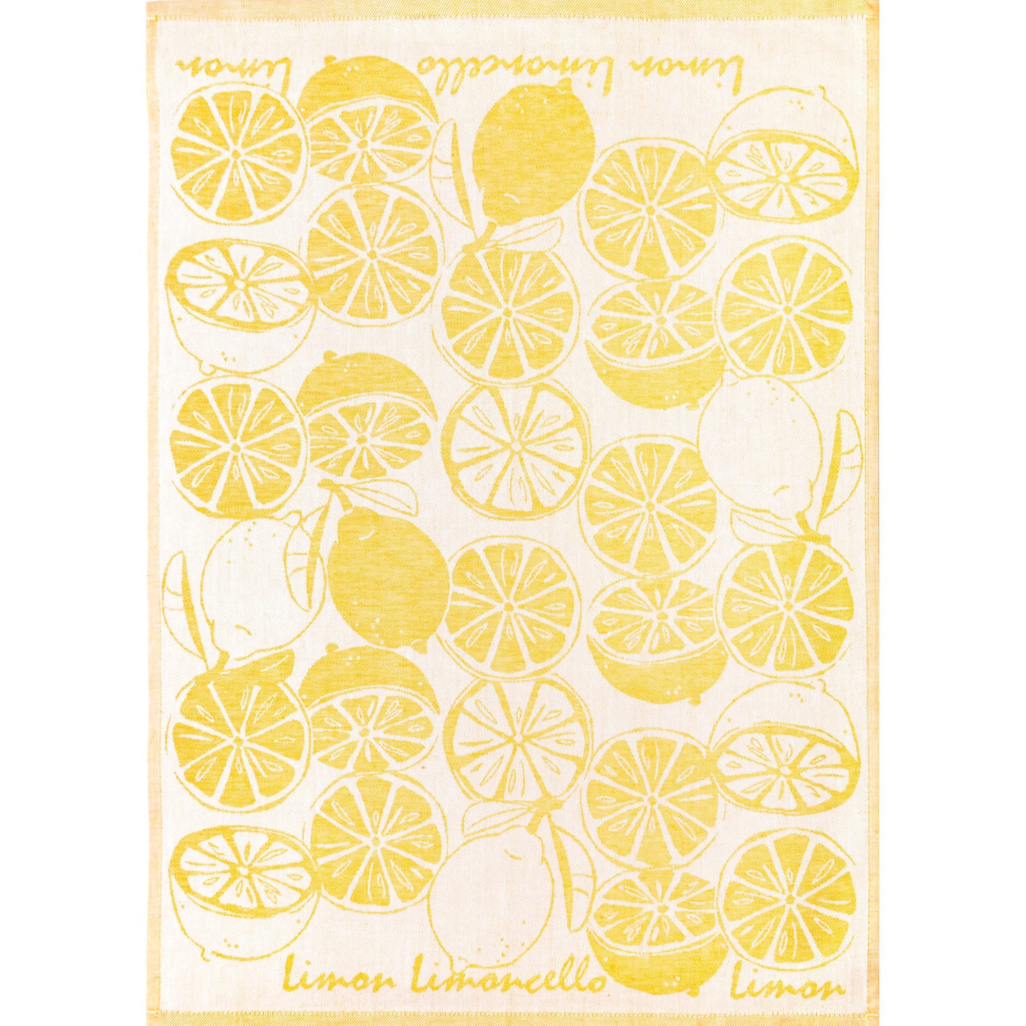 Kracht Geschirrtuch Geschirrtuch "Limoncello" 3er-Pack, Halbleinen Motiv günstig online kaufen