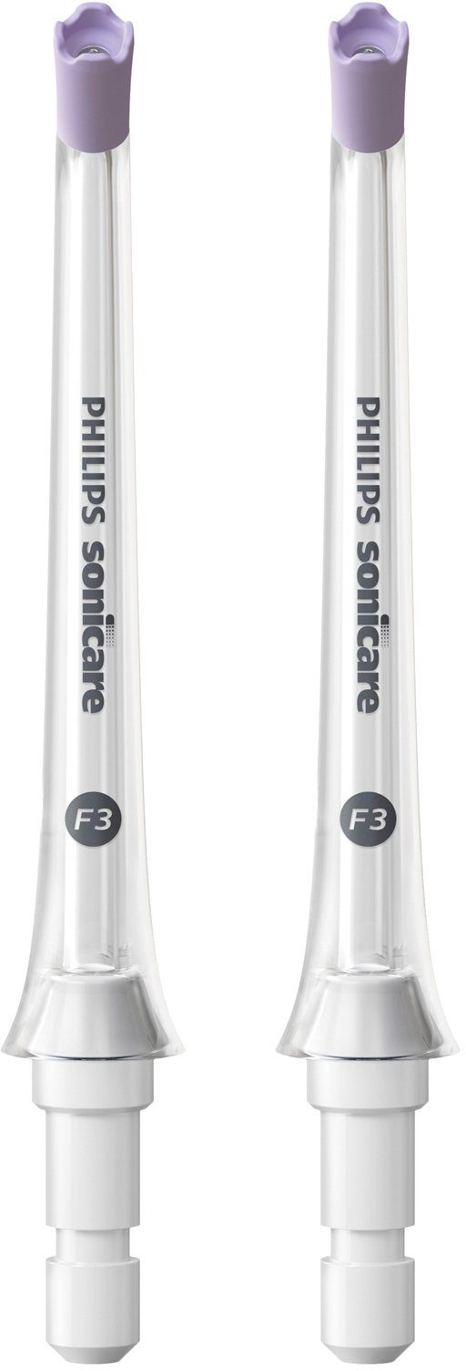 Philips Sonicare Mundduschen-Ersatzdüse F3 Quad Stream Aufsteckdüse HX3062/00, weiche Führung, kompatibel mit jeder Philips Sonicare Powerflosser