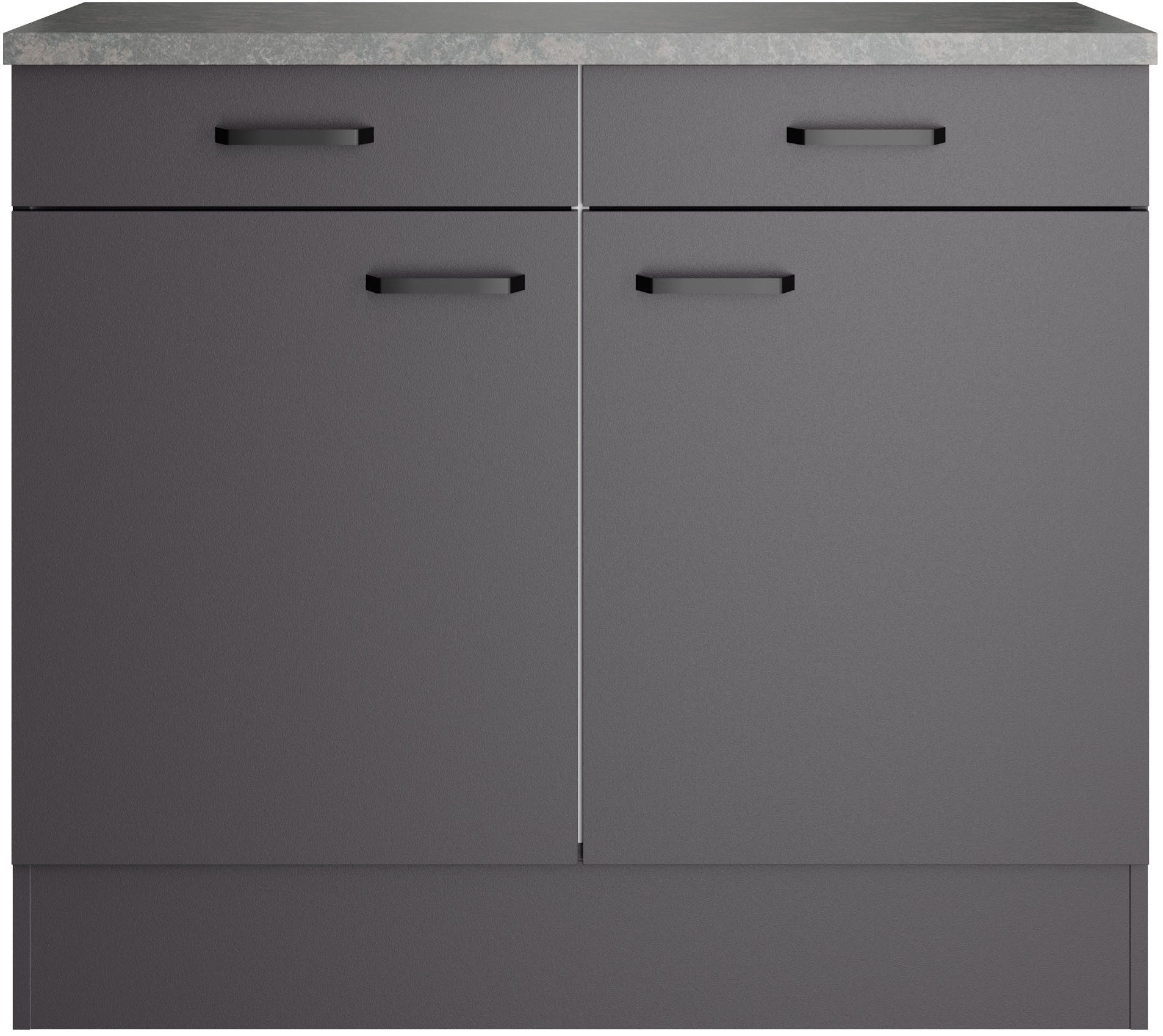 OPTIFIT Unterschrank OPTImulti Breite 100 cm, Tiefe 50 cm, mit 2 Türen, 2 Schubkästen, 1 Einlegeboden