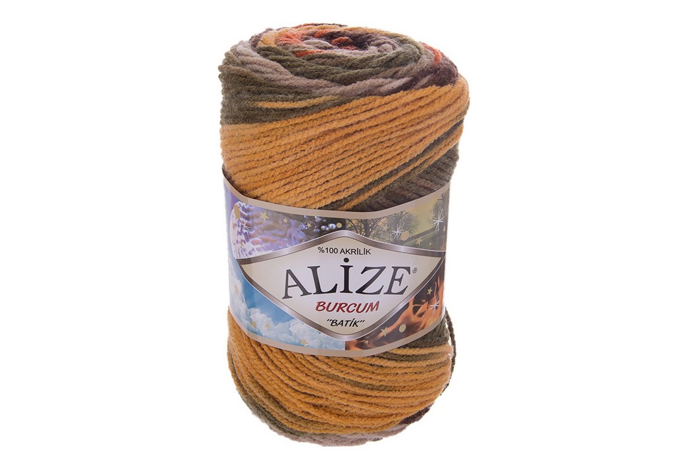 Thumbnail - Alize 500g Strickgarn ALIZE BURCUM Batik Wolle Winter Handstrickgarn Effektgarn, 1050 m, 6060