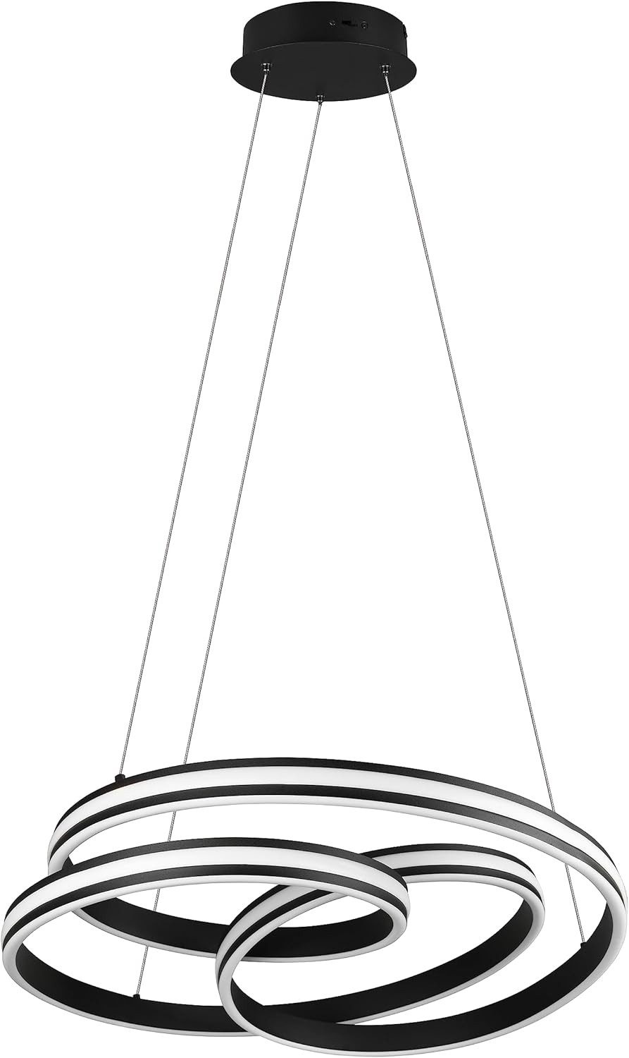 TRIO Leuchten LED Pendelleuchte Nuria, Helligkeit und Lichtfarbe dimmbar, LED fest integriert, warmweißes bis neutralweißes Licht, Energieeffizienzklasse E
