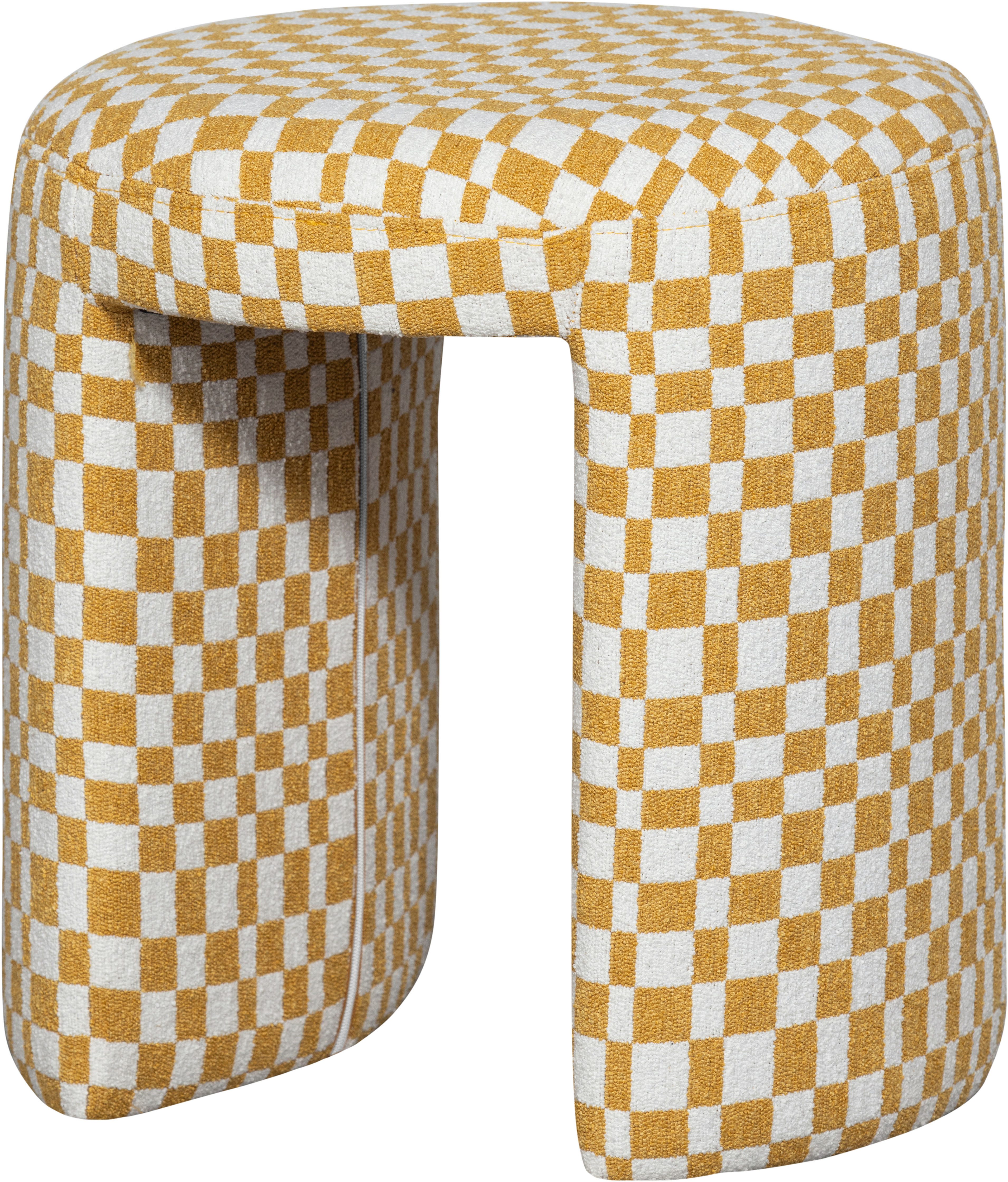 WOOOD Sitzhocker Charlie kompakte Form, vollständig gepolstertes B 45 x T 45 x H 47 cm, Sehr hohe Verschleißfestigkeit, Tragkraft 100 kg, mittlere Sitzhöhe