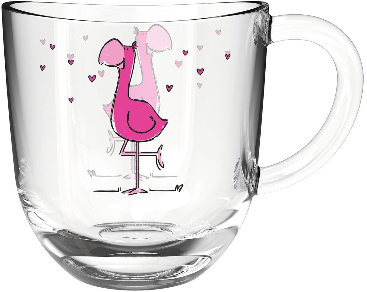 LEONARDO Gläser-Set BAMBINI Flamingo 6er-Set, Glas, 280 ml