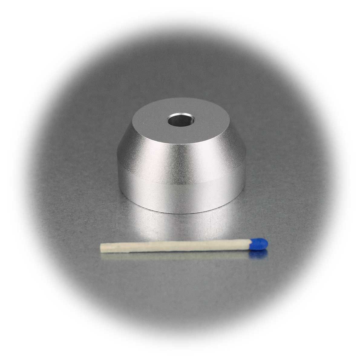 Dynavox Schallplattengewicht Aluminium Single-Puck ASP1, Plattenadapter