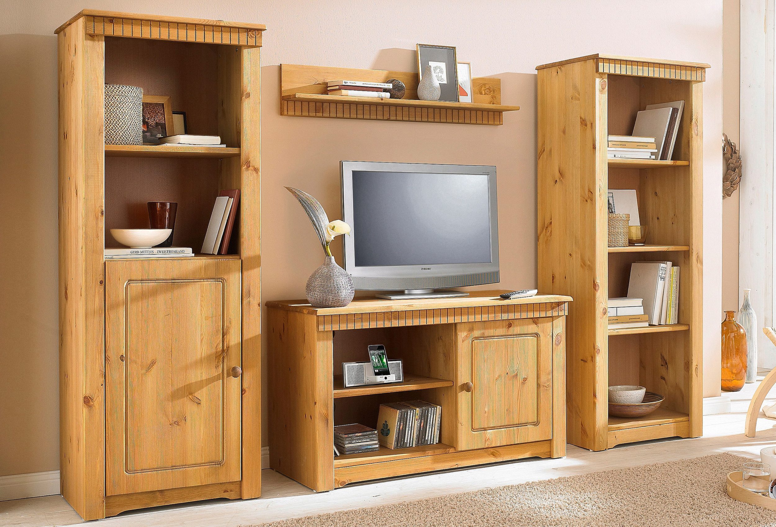 Clever-Moebel Bücherregal Bücherregal im Landhausstil Holzregal Regal Virti günstig online kaufen