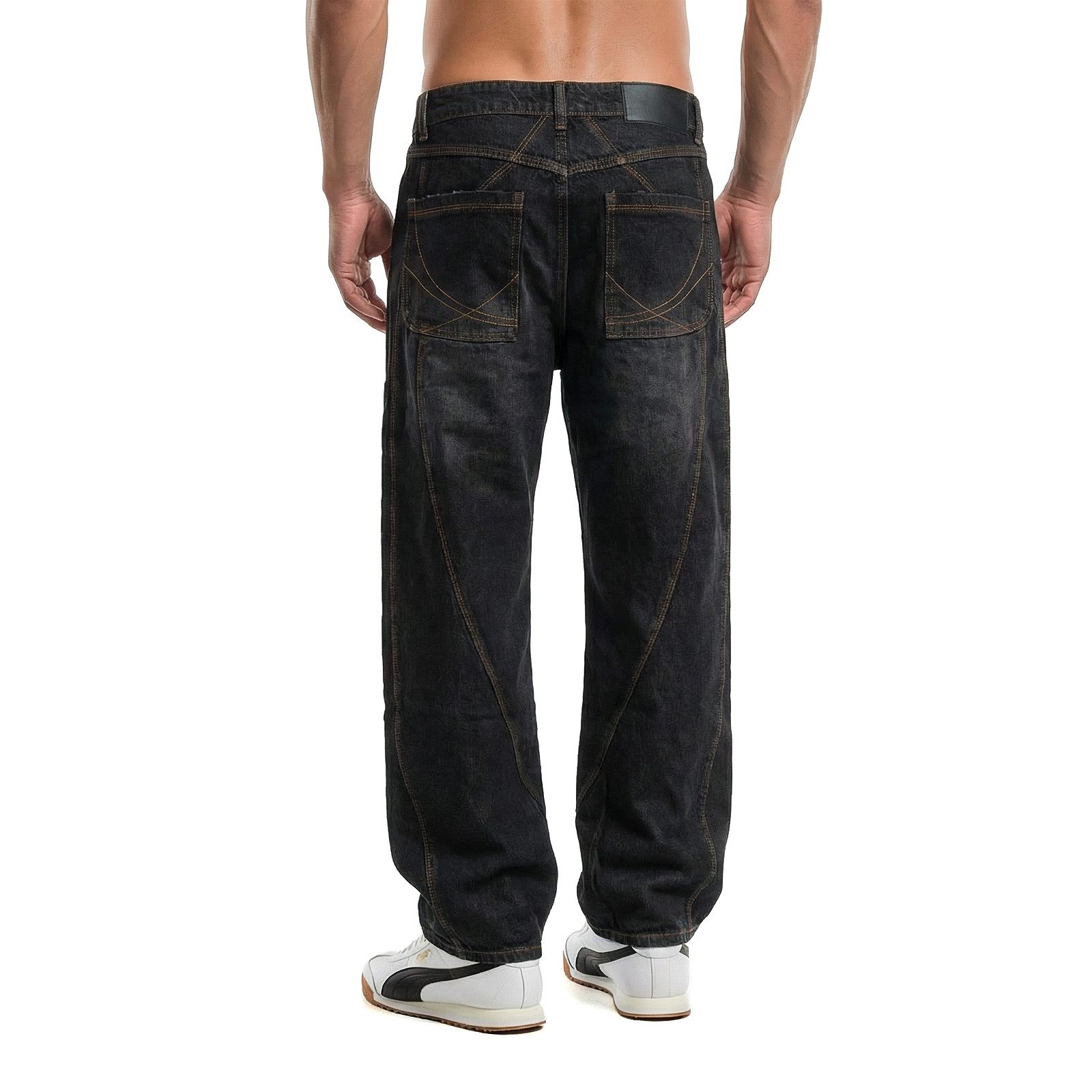 Favela Relax-fit-Jeans Jeans Favela Rigid Balloon Cutline V2 dekorative Steppnähte