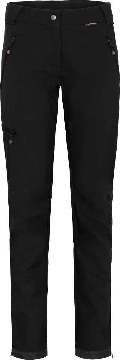 Bergson Outdoorhose TESSE COMFORT (slim) Damen Softshellhose, winddicht, strapazierfähig, Normalgrößen, schwarz