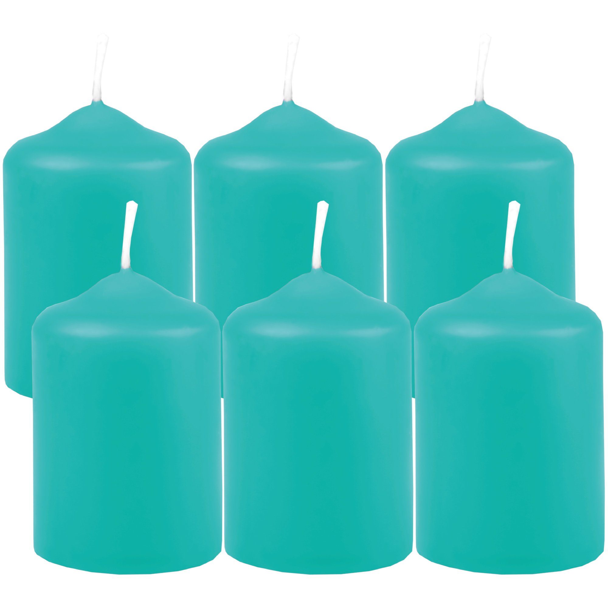 HS Candle Stumpenkerze aus Wachs (Sparset, 6-tlg., Dekolicht), Ø4cm x 6cm Teelichtgröße, Kerze als Stimmungslicht
