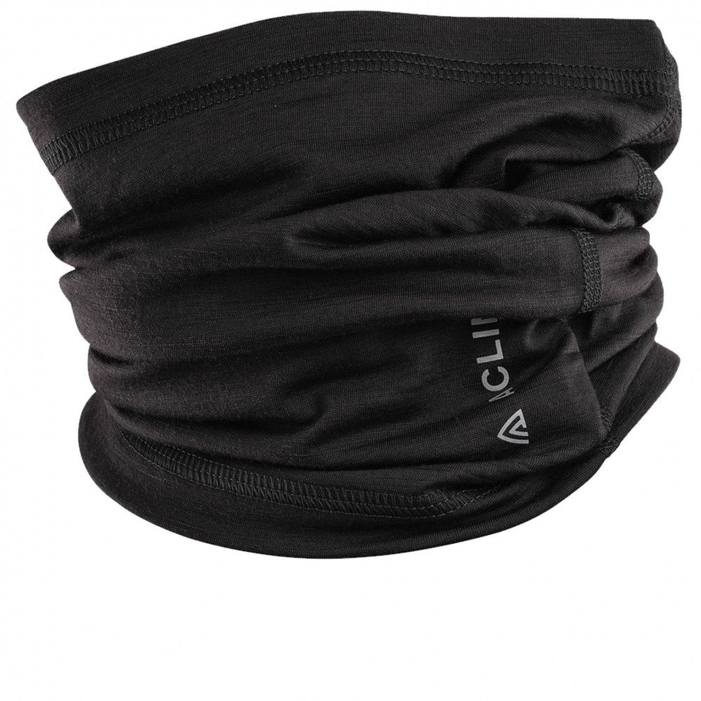 Aclima Multifunktionstuch LightWool Headover Tube Halstuch aus Merinowolle - schwarz