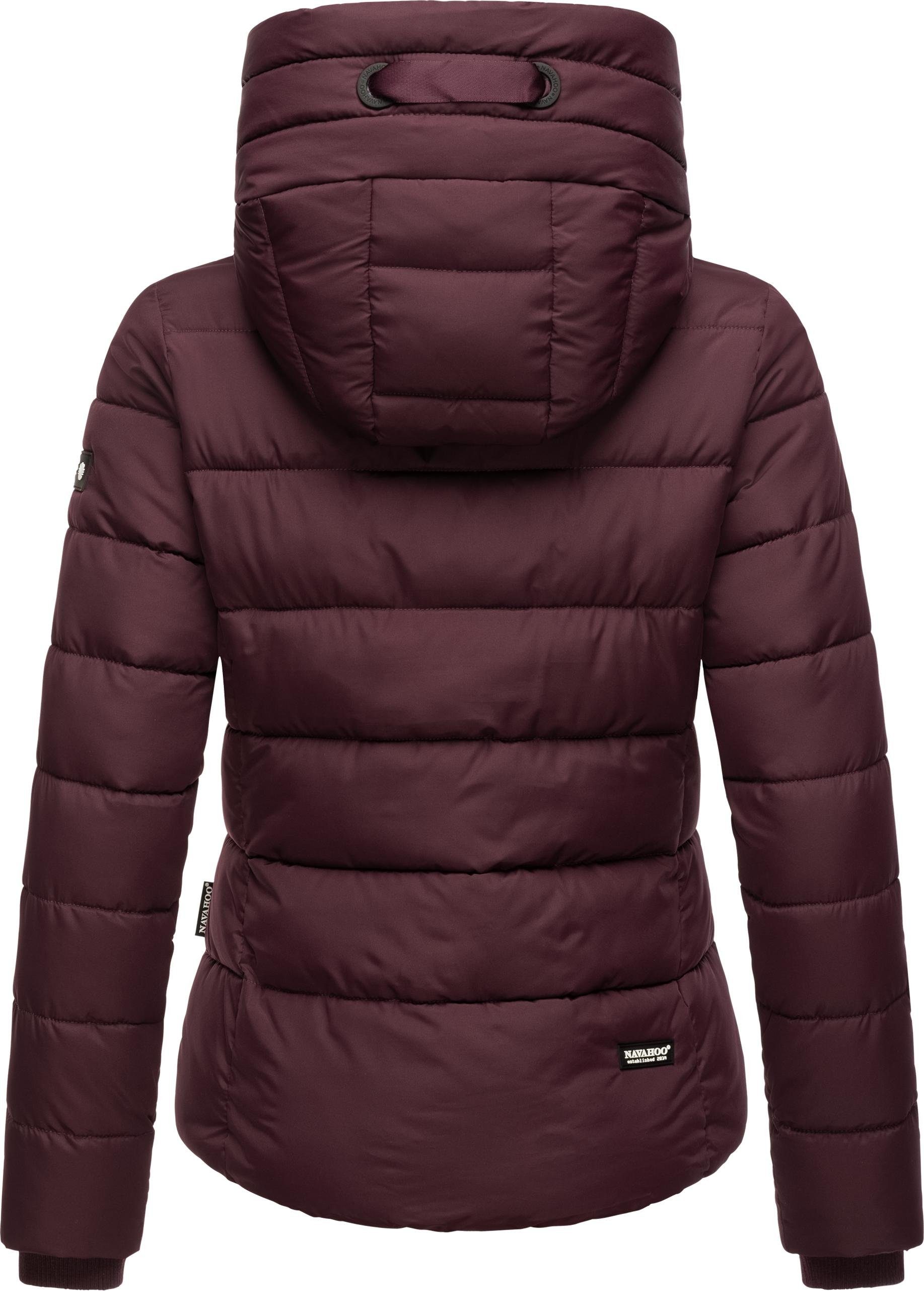 Navahoo Steppjacke Amayaa stylische Damen Winterjacke mit coolen Applikationen